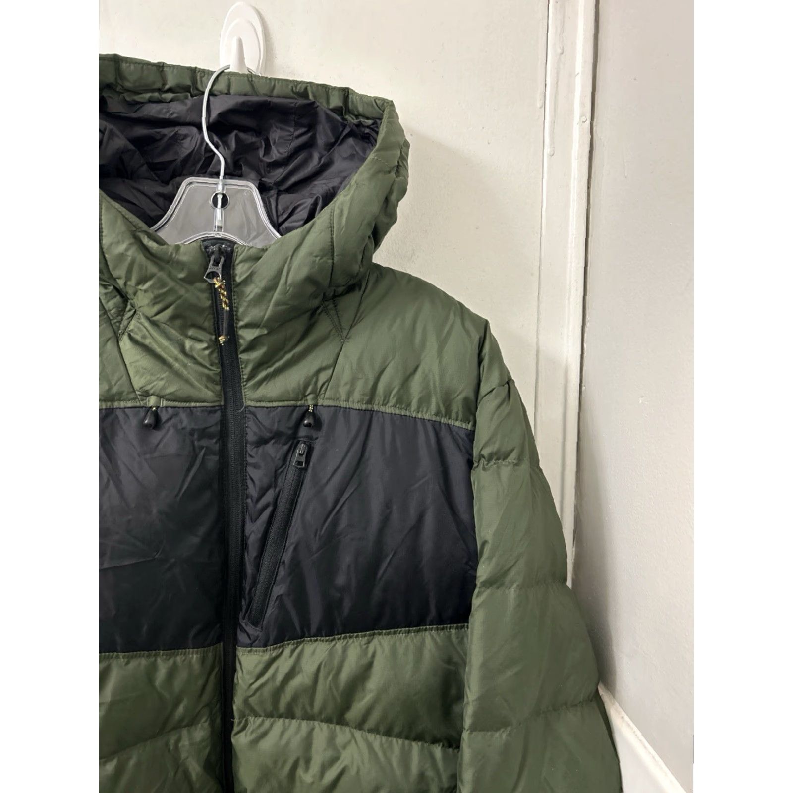 Lands' End Lands' End Hooded Puffer Jacket Mens M Green Full Zip Insulated Nylon Coat Size US M / EU 48-50 / 2 - 4 Thumbnail