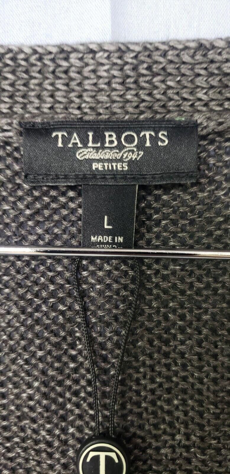 Designer NWT Talbots Petite Cardigan Grey Size Petite Large Size L / US 10 / IT 46 - 7 Thumbnail