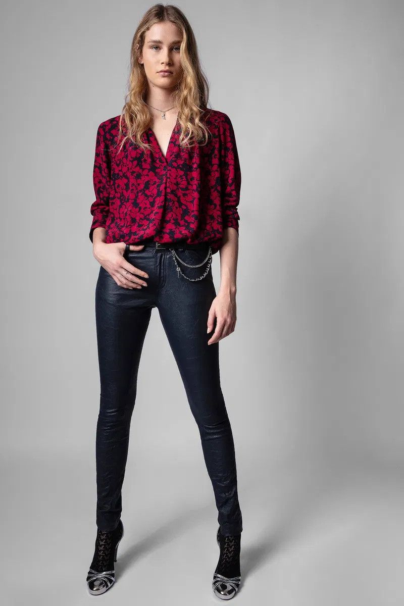Zadig & Voltaire ZADIG VOLTAIRE Crinkled Wrinkled Phlame Leather Pants Size 34" / US 12 / IT 48 - 1 Thumbnail