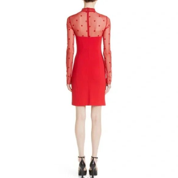 Givenchy GIVENCHY MOCK NECK TUBINO VERMILLION DRESS - NEW WITH TAGS Size XXS / US 00 / IT 34 - 9 Thumbnail