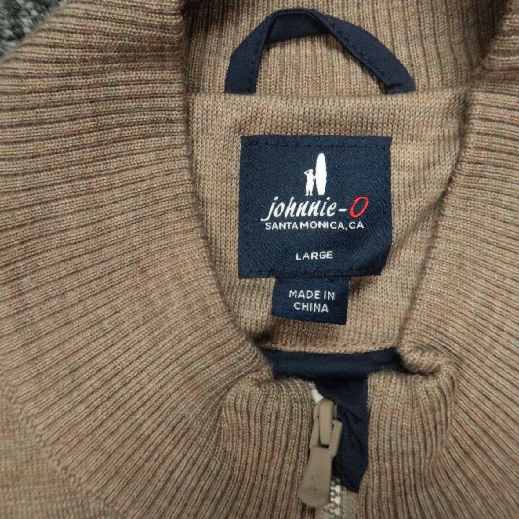 johnnie-O VINTAGE Johnnie O Vest Men Large Birch Brown Garrison Merino Wool Full Zip Sweater Lined Size US L / EU 52-54 / 3 - 3 Thumbnail