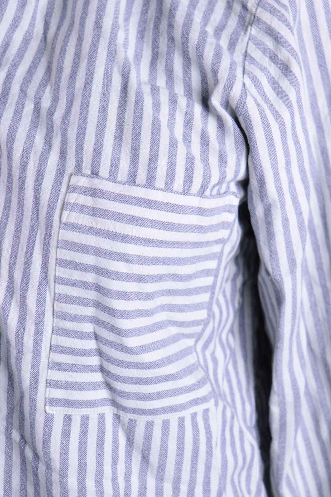 Designer Toast White Linen Stripe Blouson Midi Dress Size UK12 US8 M Size M / US 6-8 / IT 42-44 - 4 Thumbnail