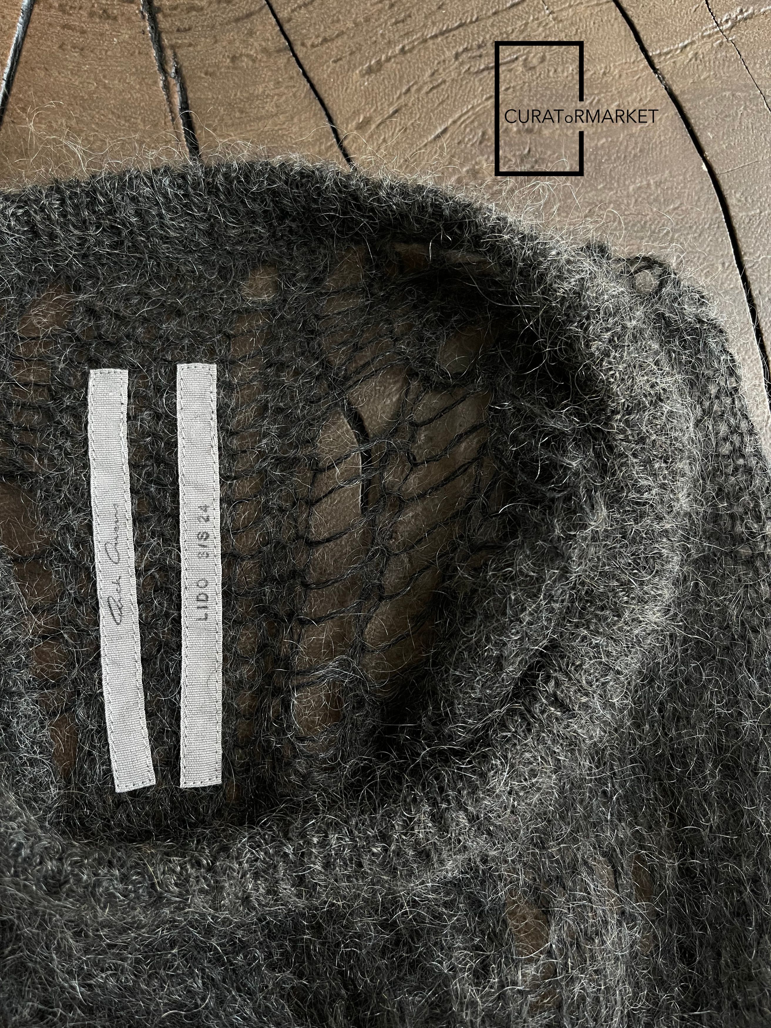 Rick Owens Wool Blend Dark Dust Hand Knit Spider Tank Top SS24 Lido Size US M / EU 48-50 / 2 - 6 Thumbnail