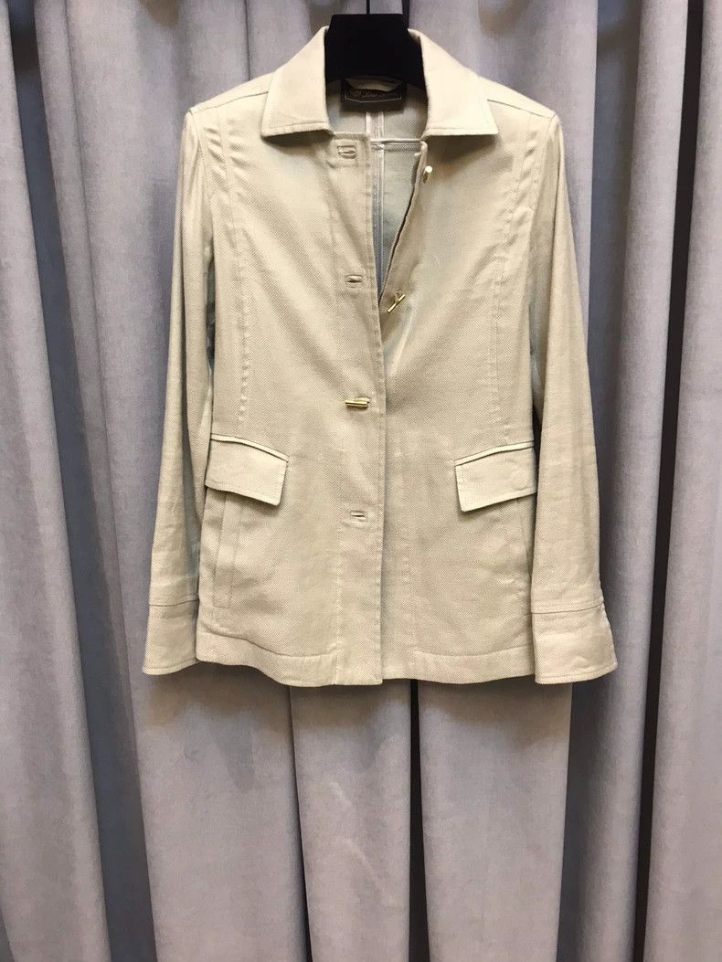 Loro Piana Loro piana Sheepskin gold buckle slim short jacket 2506-Nex Size S / US 4 / IT 40 - 1 Thumbnail