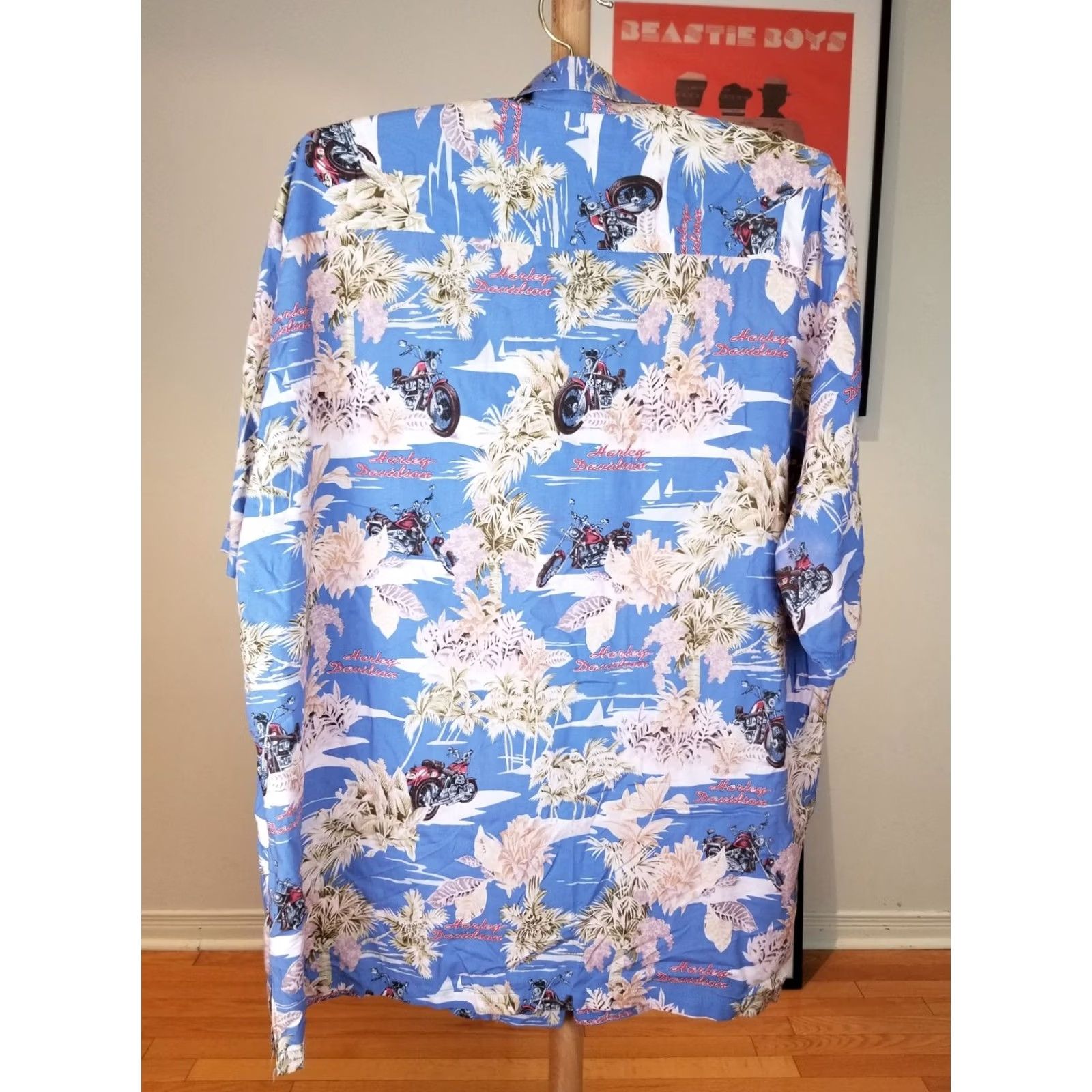 Harley Davidson VINTAGE Y2K HARLEY DAVIDSON MOTORCYCLE RAYON HAWAIIAN SHIRT SZ XLARGE Size US XL / EU 56 / 4 - 6 Thumbnail