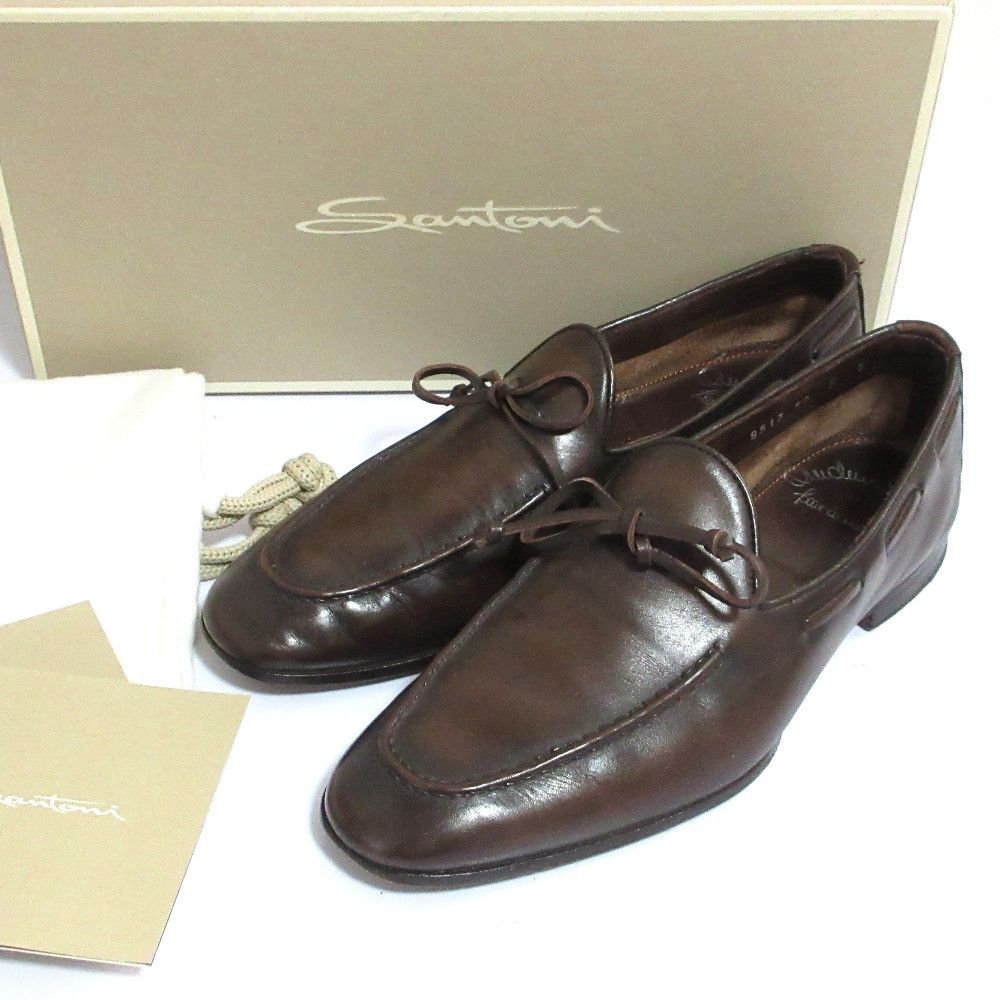 Other Other Santoni Leather Loafers Leather Shoes 9517 DUTY FREE for USA Size ONE SIZE - 1 Thumbnail
