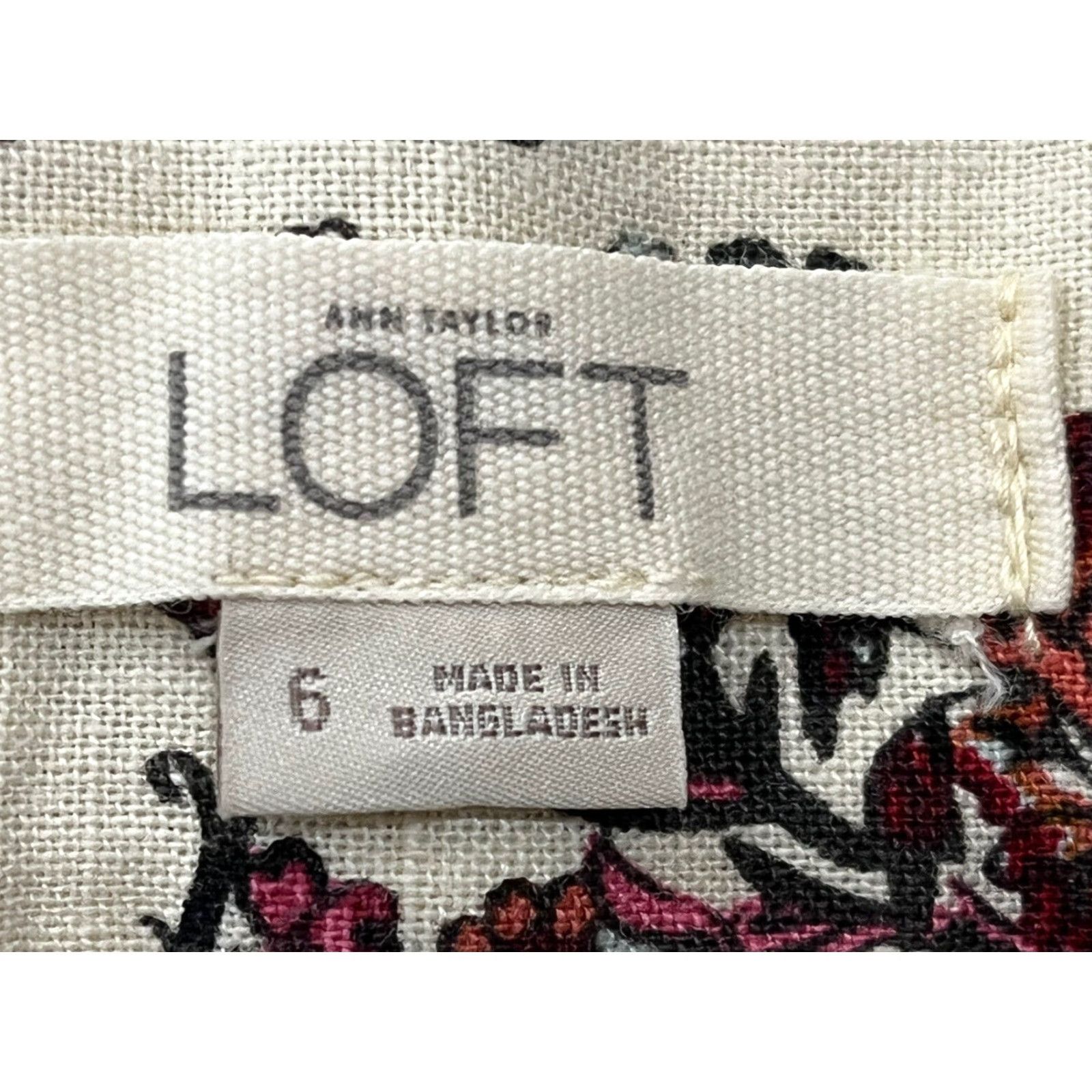 Loft Ann Taylor Loft Women's Linen Blend Shorts Size 6 Casual Multicolor Paisley Pockets 4-inch Inseam Size 28" / US 6 / IT 42 - 4 Thumbnail