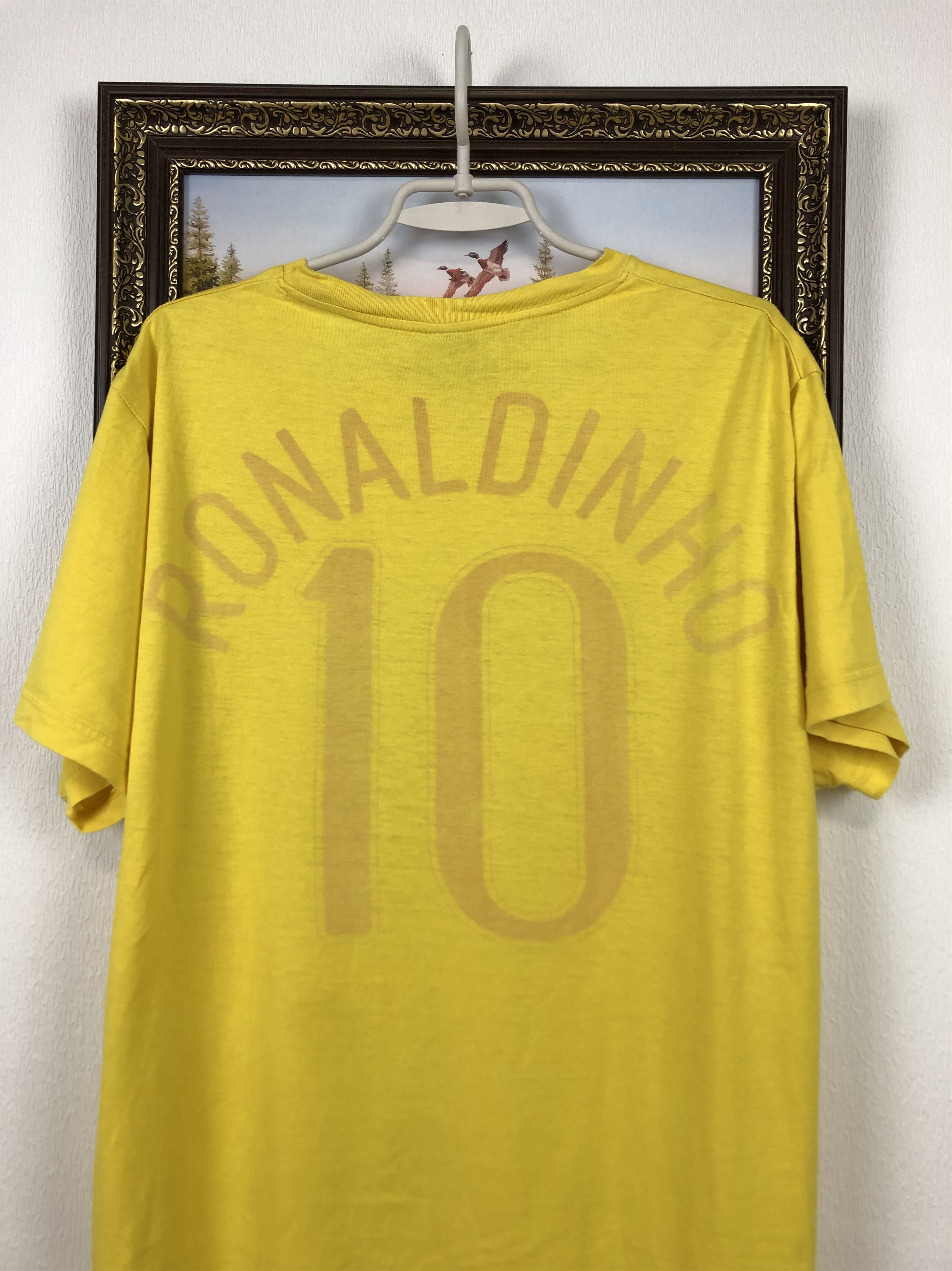 Nike Vintage Brazil Train Football Shirt #10 Ronaldinho Rare Size US XL / EU 56 / 4 - 12 Thumbnail