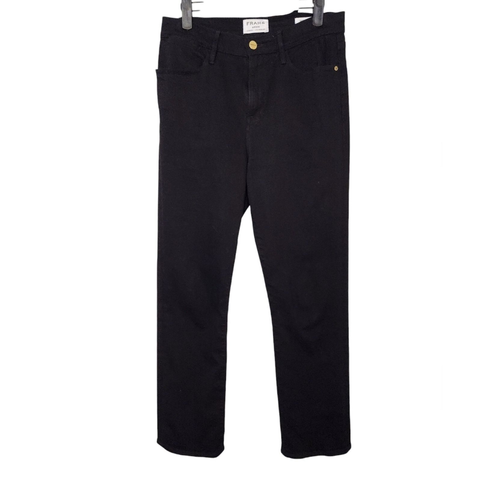 Frame FRAME Le High Straight Jeans in Film Noir 29 Size 29" - 9 Thumbnail
