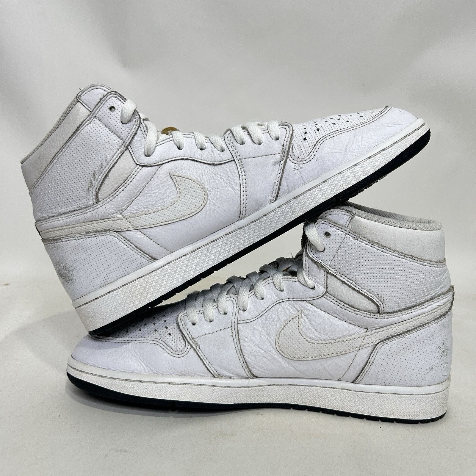 Nike Nike Air Jordan 1 High Retro OG “White Perforated” Size US 12 / EU 45 - 3 Thumbnail