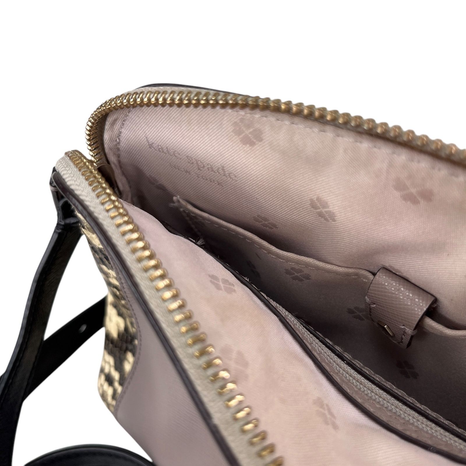 Kate Spade Kate Spade NY Louise Python Embossed Taupe Crossbody Purse Size ONE SIZE - 14 Thumbnail