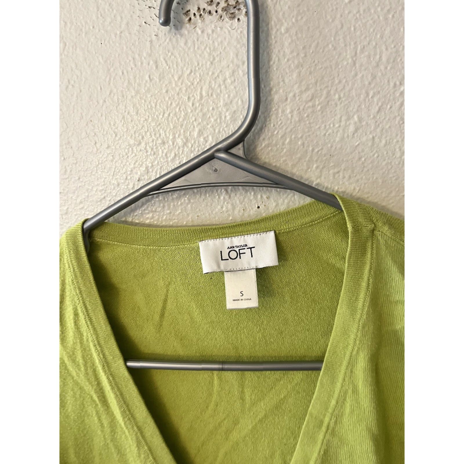 Loft LOFT Women's Cardigan Sweater Small Green Regular Fit Long Sleeve Open Breathable Lightweight Casual Workwear Size S / US 4 / IT 40 - 3 Thumbnail