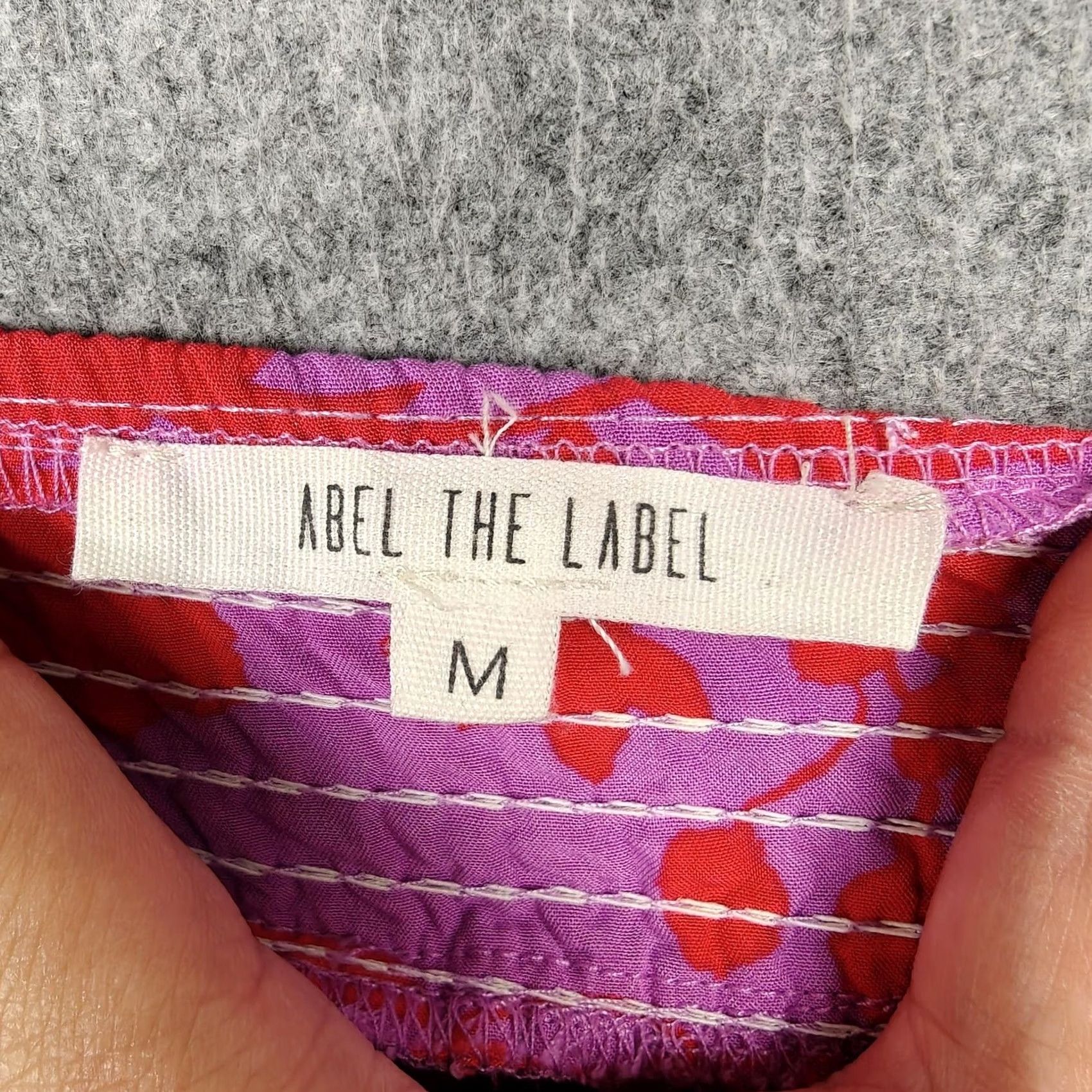 Vintage Abel The Label Dress Womens M Purple Floral Halter Smocked Maxi Sundress Size M / US 6-8 / IT 42-44 - 4 Thumbnail