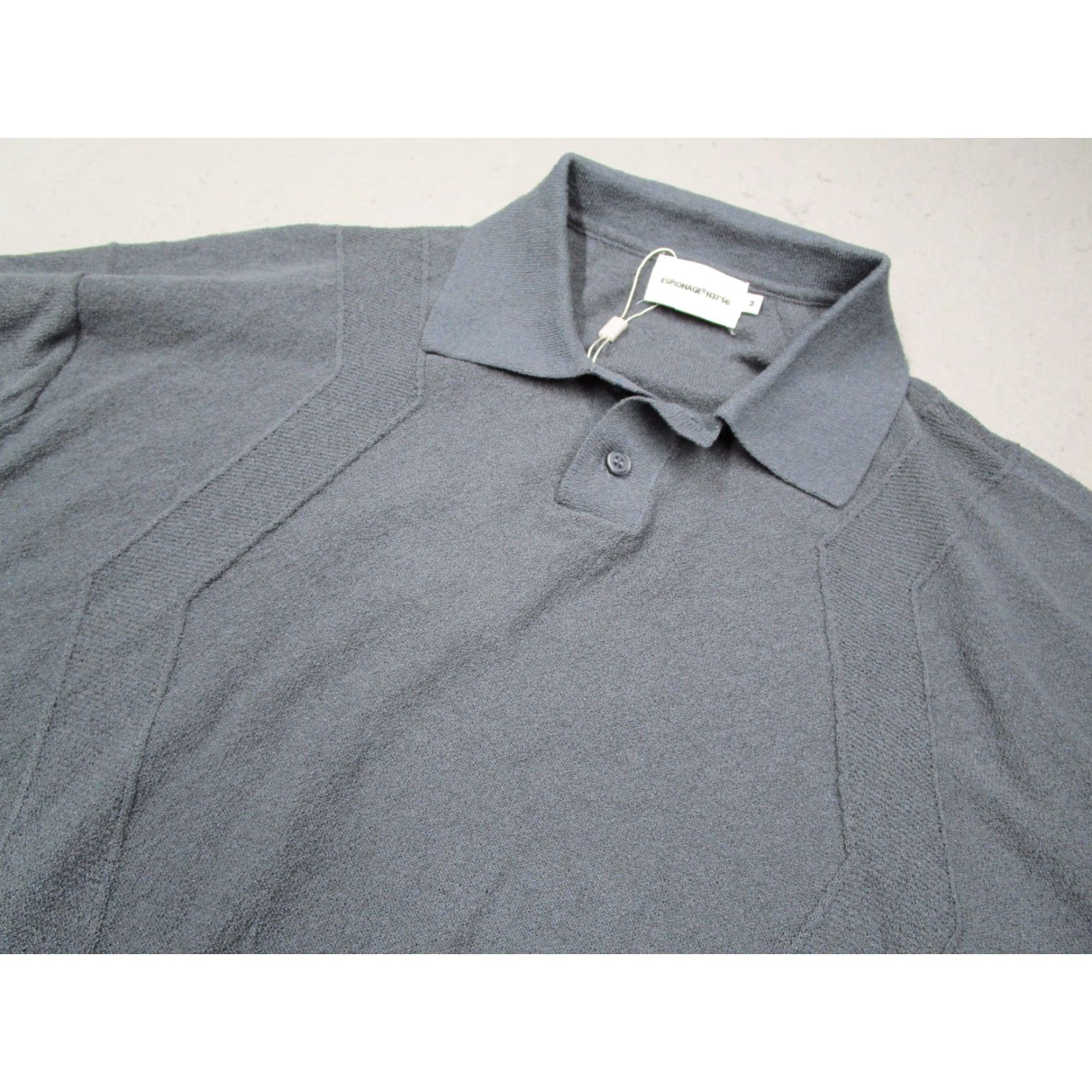 Vintage Espionage Shirt Mens Medium Blue Z Pattern Knit Polo Short Sleeve Pullover Retro Size US M / EU 48-50 / 2 - 2 Thumbnail