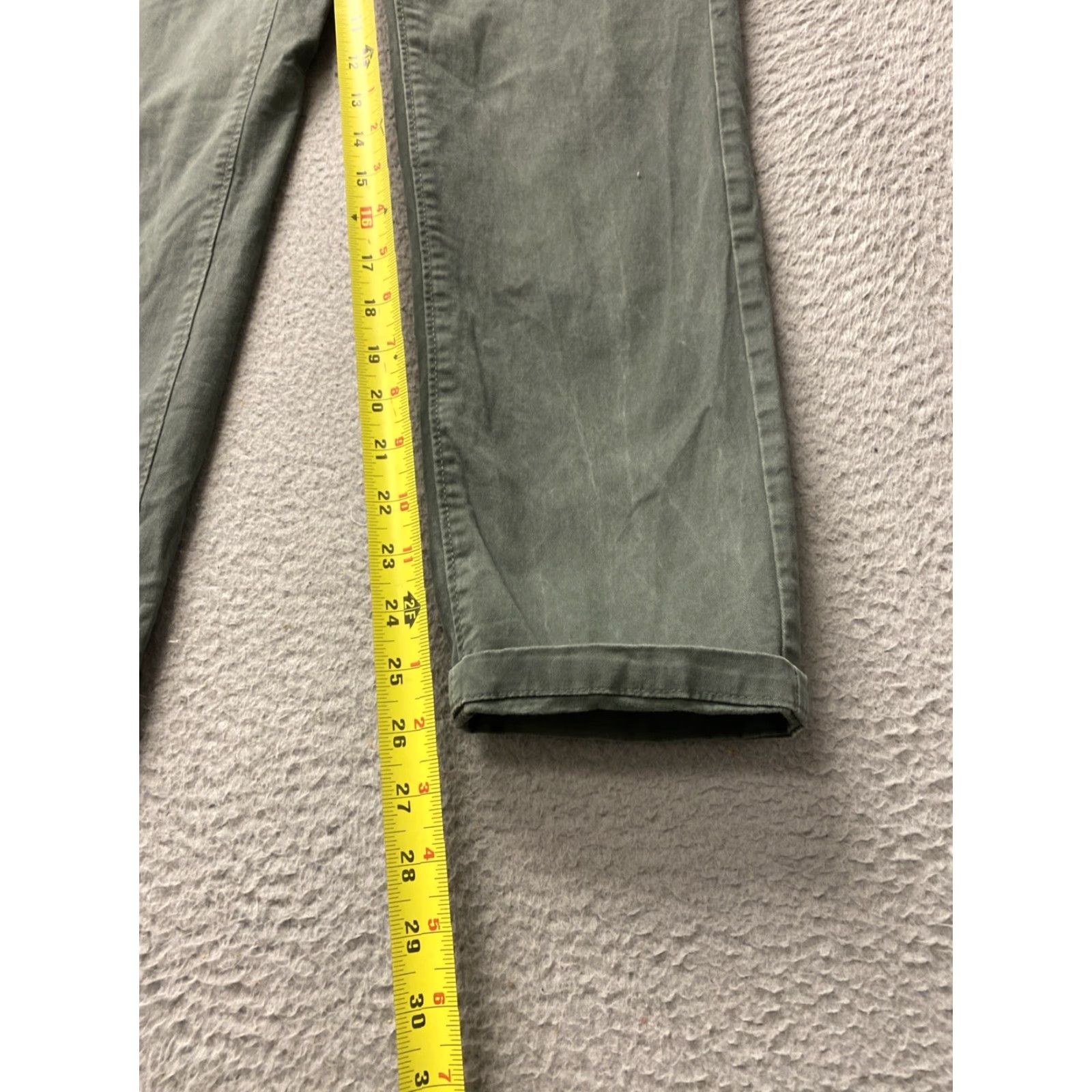 Vintage LOFT Monroe Slim Pants 6P 30x27 FADED GREEN Stretch Chino Petite Ankle /0576 Mens? Size 28" / US 6 / IT 42 - 4 Thumbnail