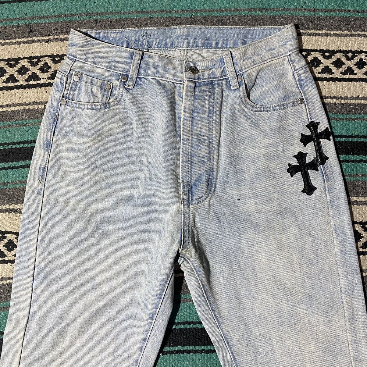 If Six Was Nine FREE TAX! Unknown Chrome Hearts Style Cross Parchwork Flared Size US 29 - 8 Thumbnail
