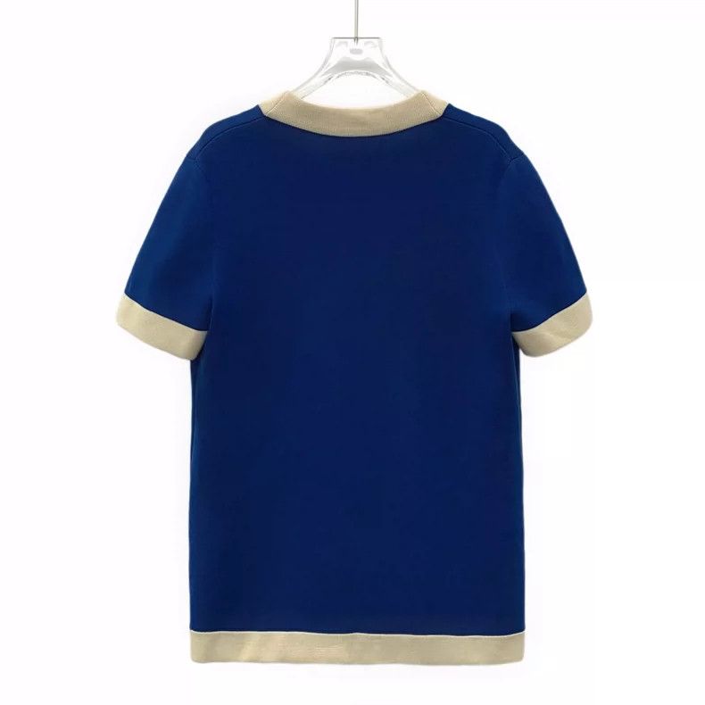 Gucci Gucci Blue logo embroidered wool single-breasted short-slee Size L / US 10 / IT 46 - 2 Thumbnail