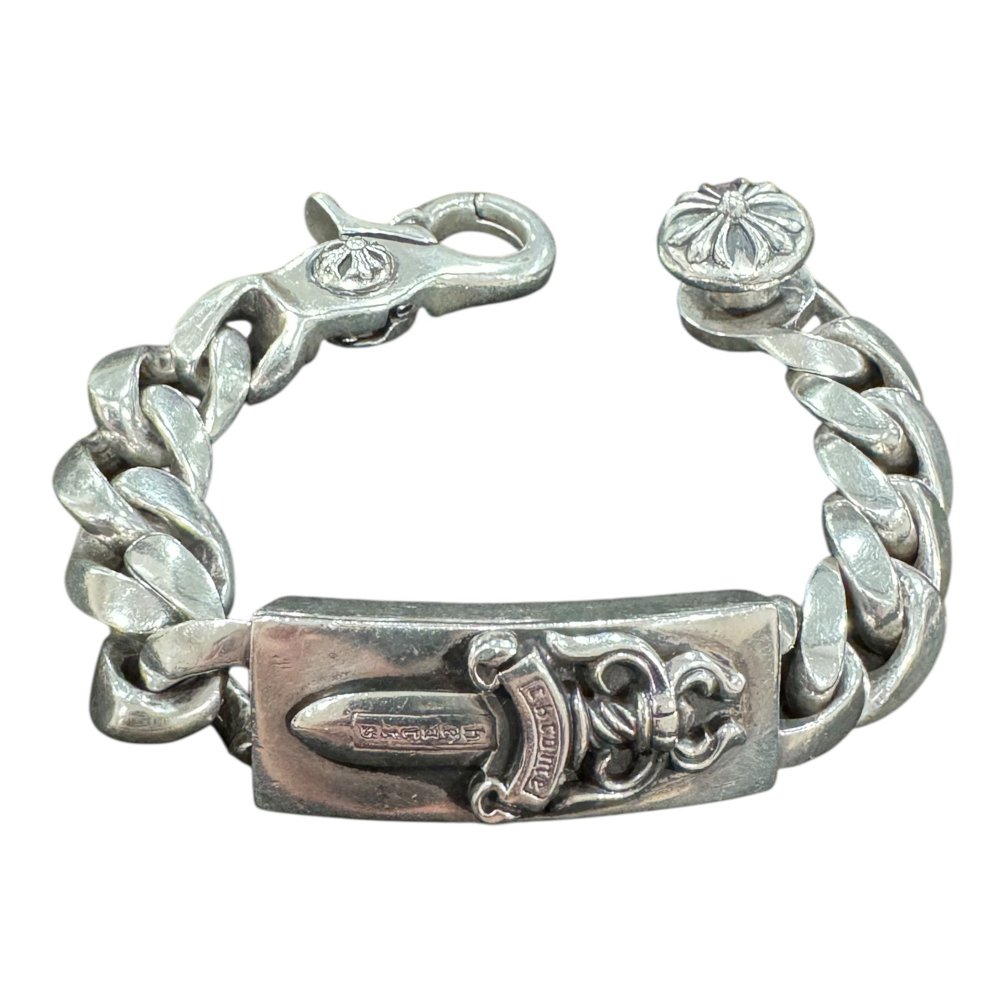 Chrome Hearts .925 Silver Cross Ball Link Bracelet | Grailed