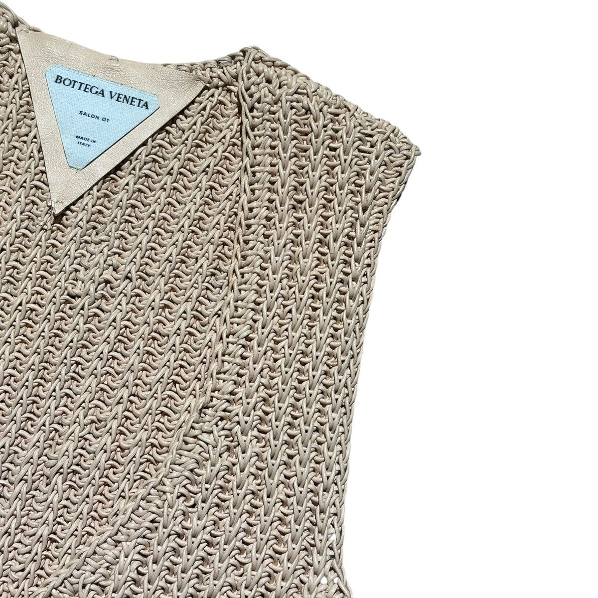 Bottega Veneta $20,000 hand knit leather midi dress Size XS / US 0-2 / IT 36-38 - 2 Thumbnail