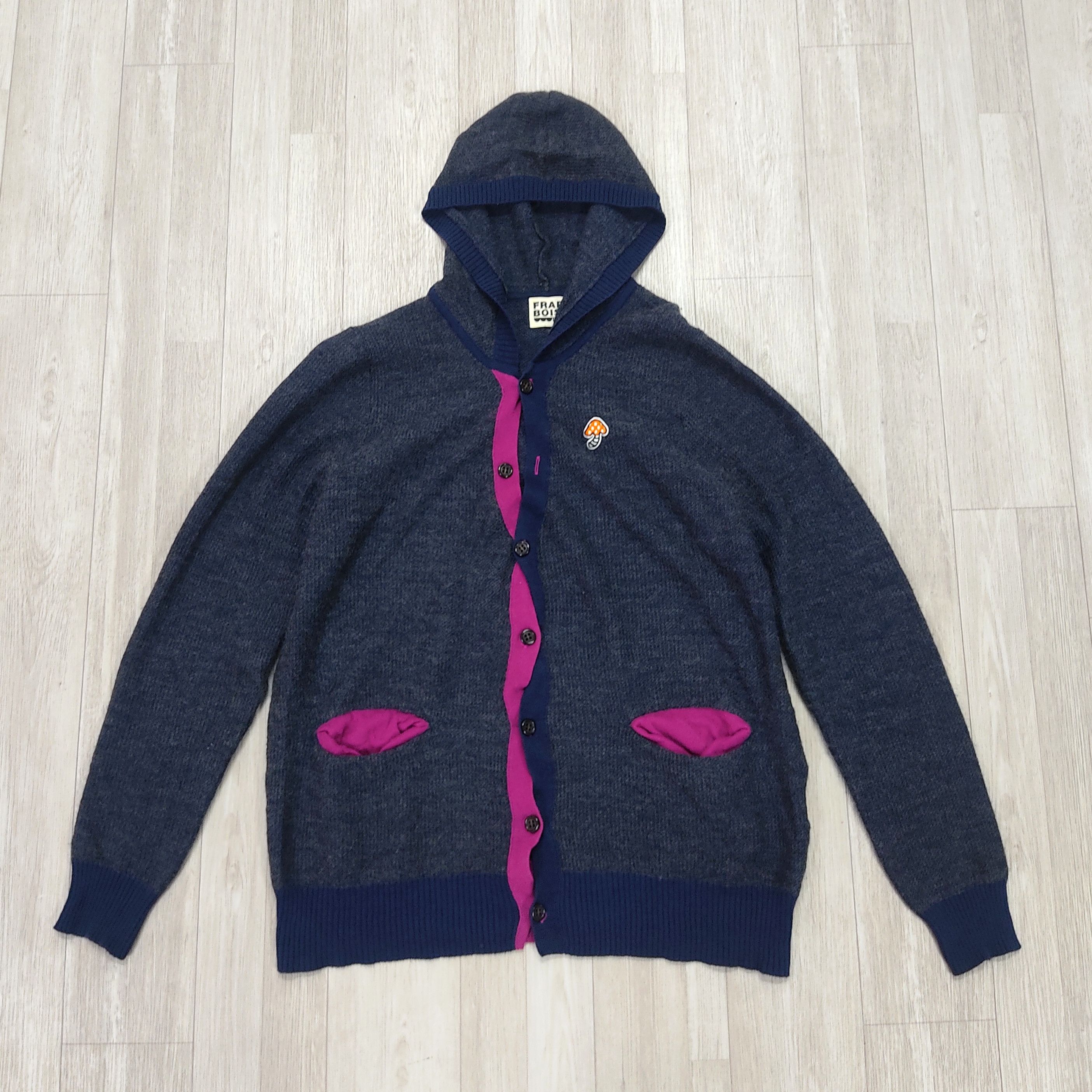 Frapbois FRAPBOIS by Issey Miyake Half Wool Hooded Cardigan Size M / US 6-8 / IT 42-44 - 3 Thumbnail