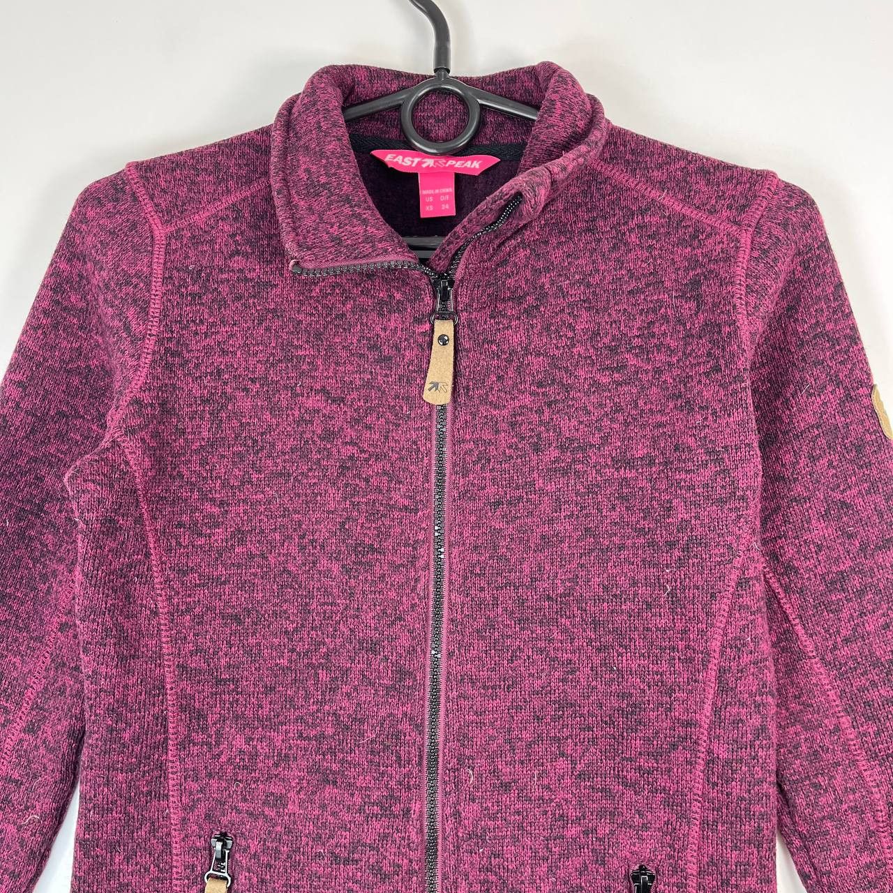 Other Eastpeak Fleece Jacket Full Zip Outdoor Burgundy Womens XS Size XS / US 0-2 / IT 36-38 - 2 Thumbnail