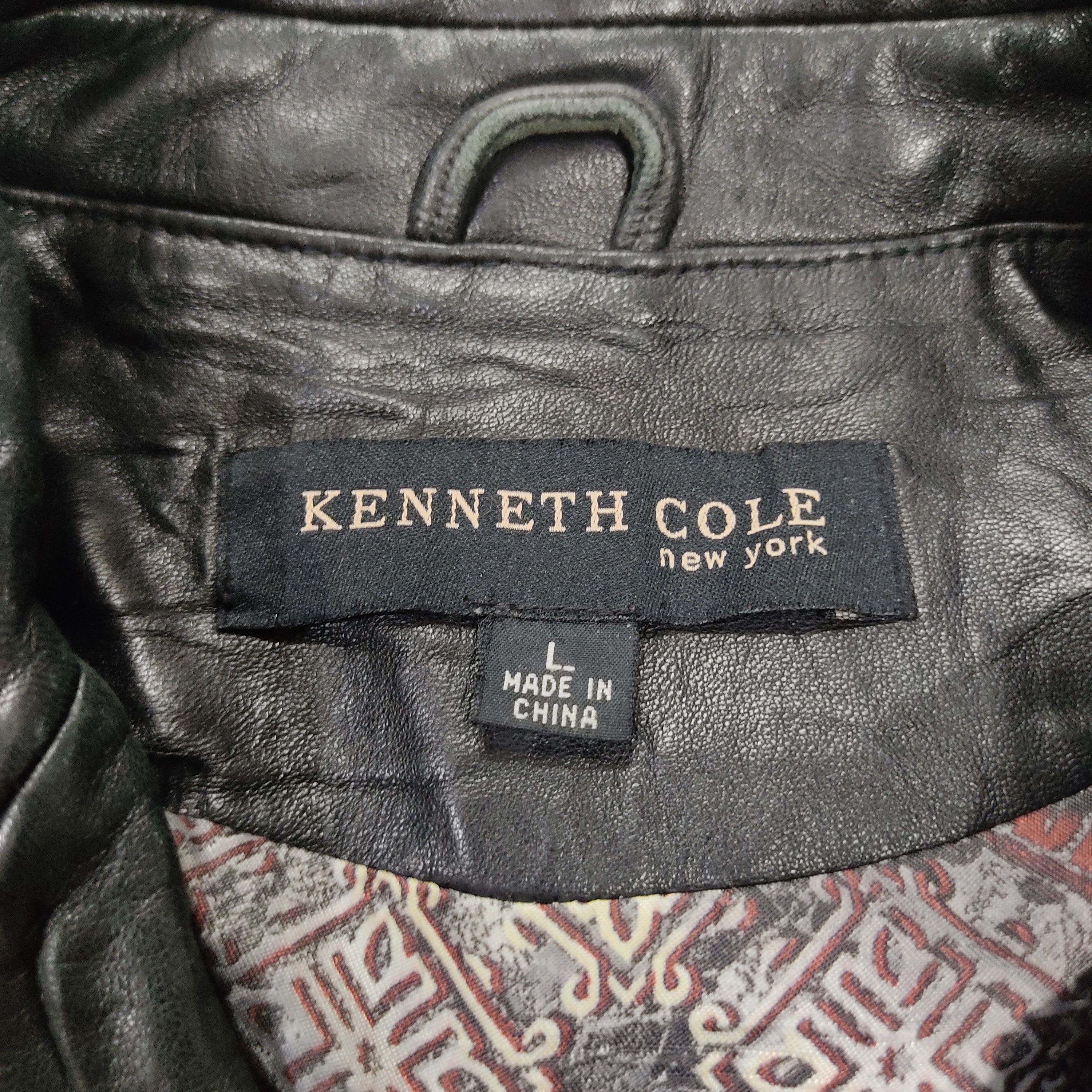 Designer × Kenneth Cole KENNETH COLE 3 Buttons Distressed Leather Jacket Size US L / EU 52-54 / 3 - 11 Thumbnail