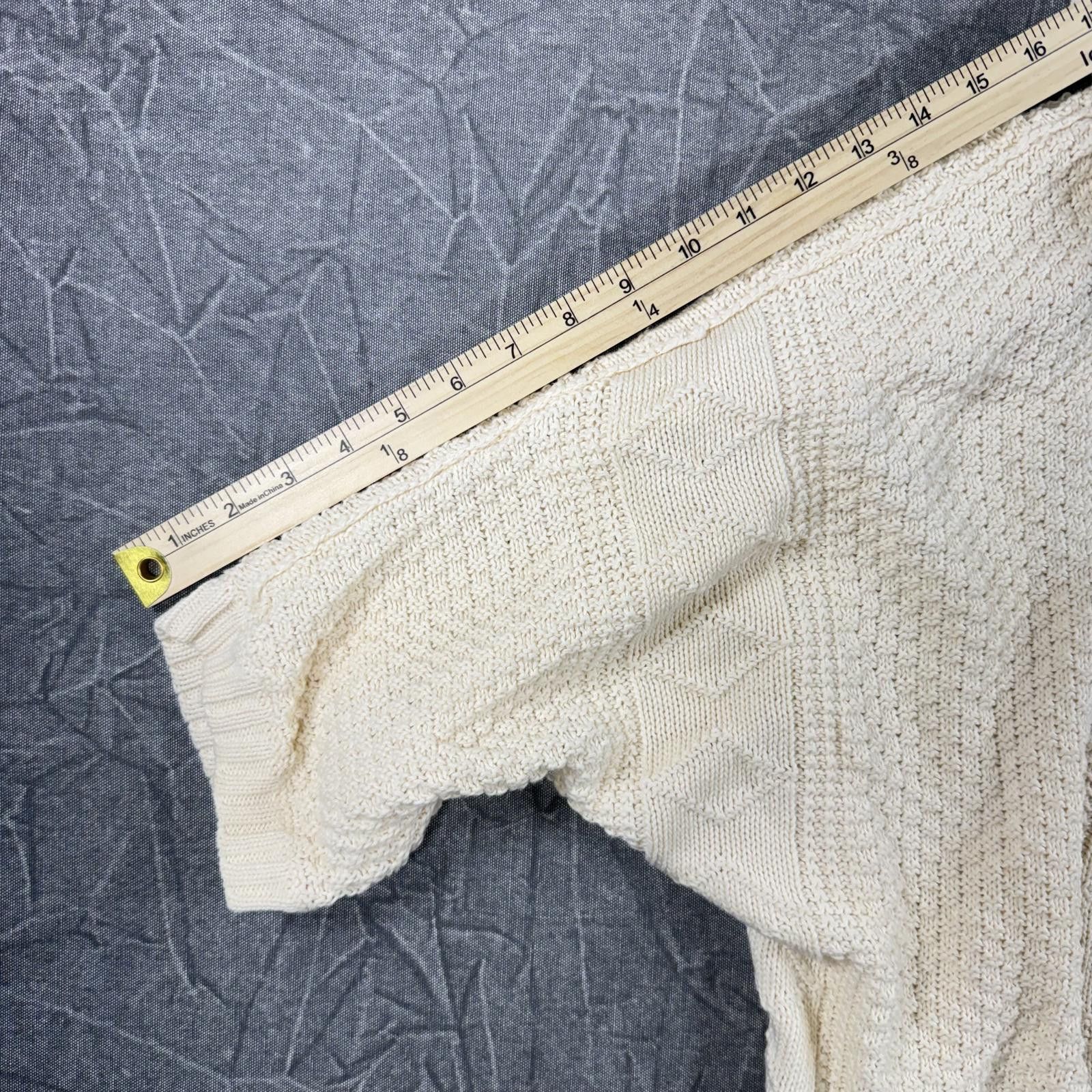 Free People Free People Sweater Women's S Cream Cable Knit Hoodie Size S / US 4 / IT 40 - 7 Thumbnail