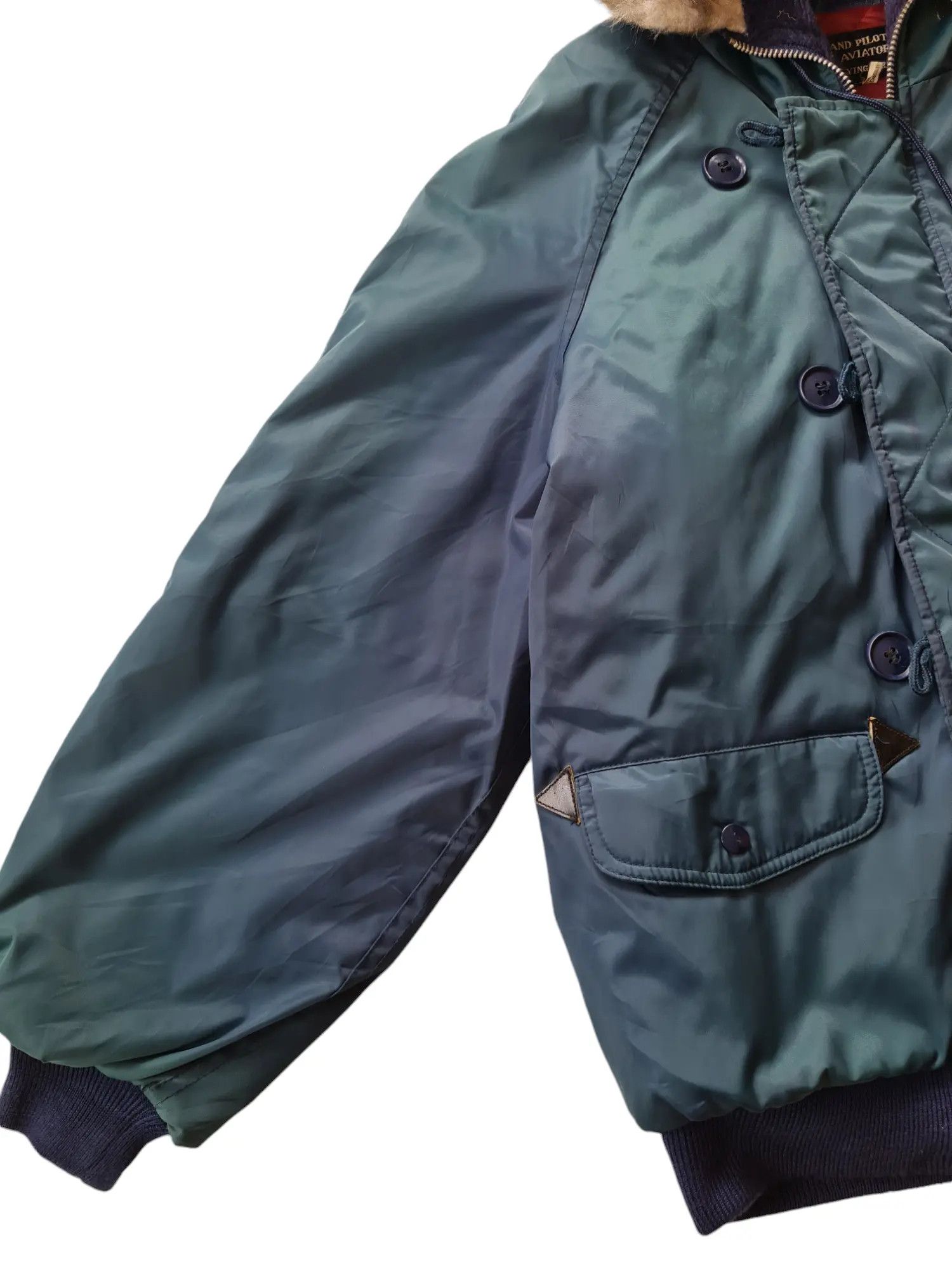 Vintage Vtg Commad Pilot U.S.N Aviator Jacket Size US XL / EU 56 / 4 - 4 Thumbnail