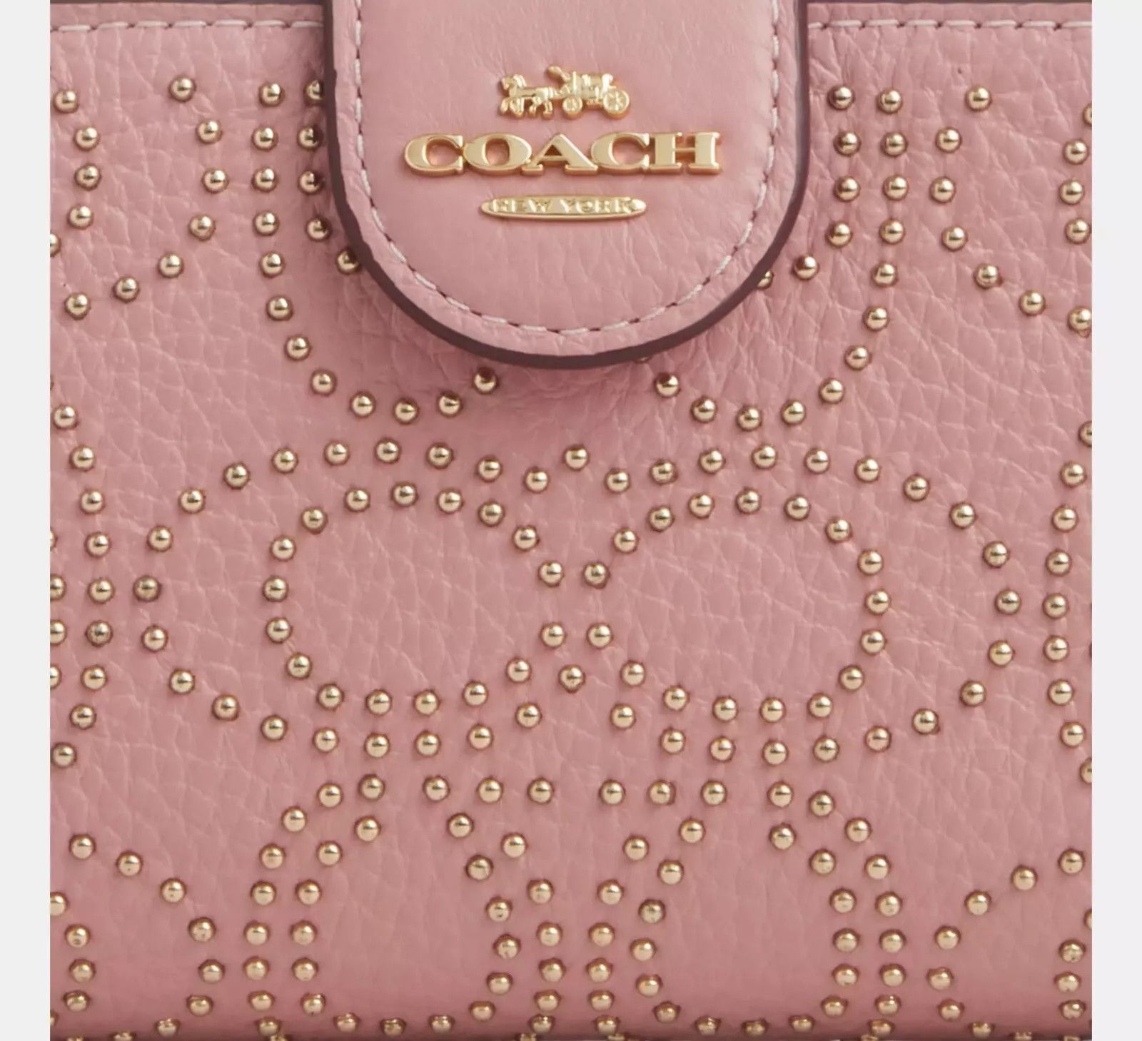 Coach Medium Corner Zip Wallet With Signature Rivets CX404 Size ONE SIZE - 9 Thumbnail