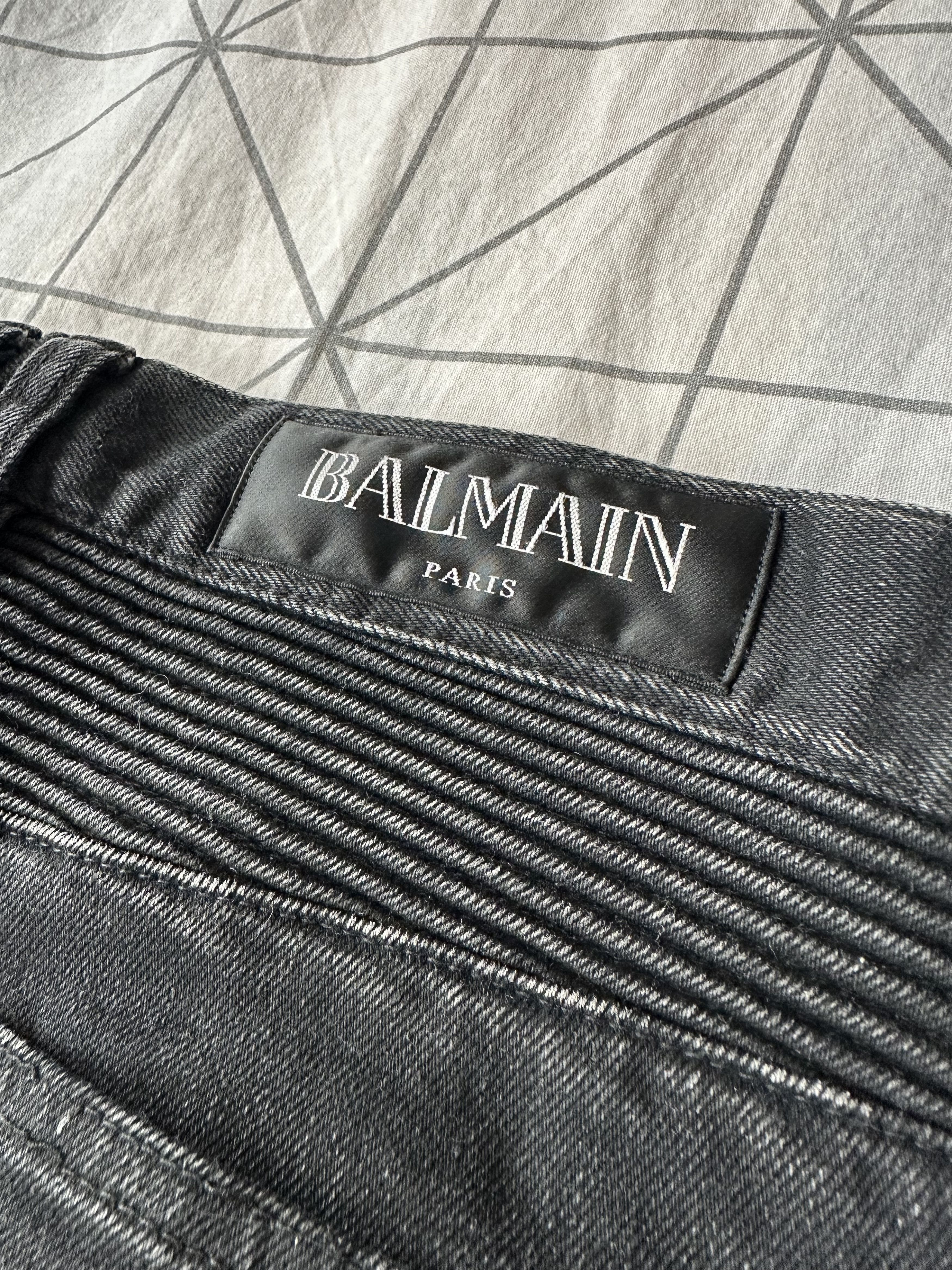 Balmain SS15 Balmain Black Denim Zip Made In Japan Size US 31 - 4 Thumbnail