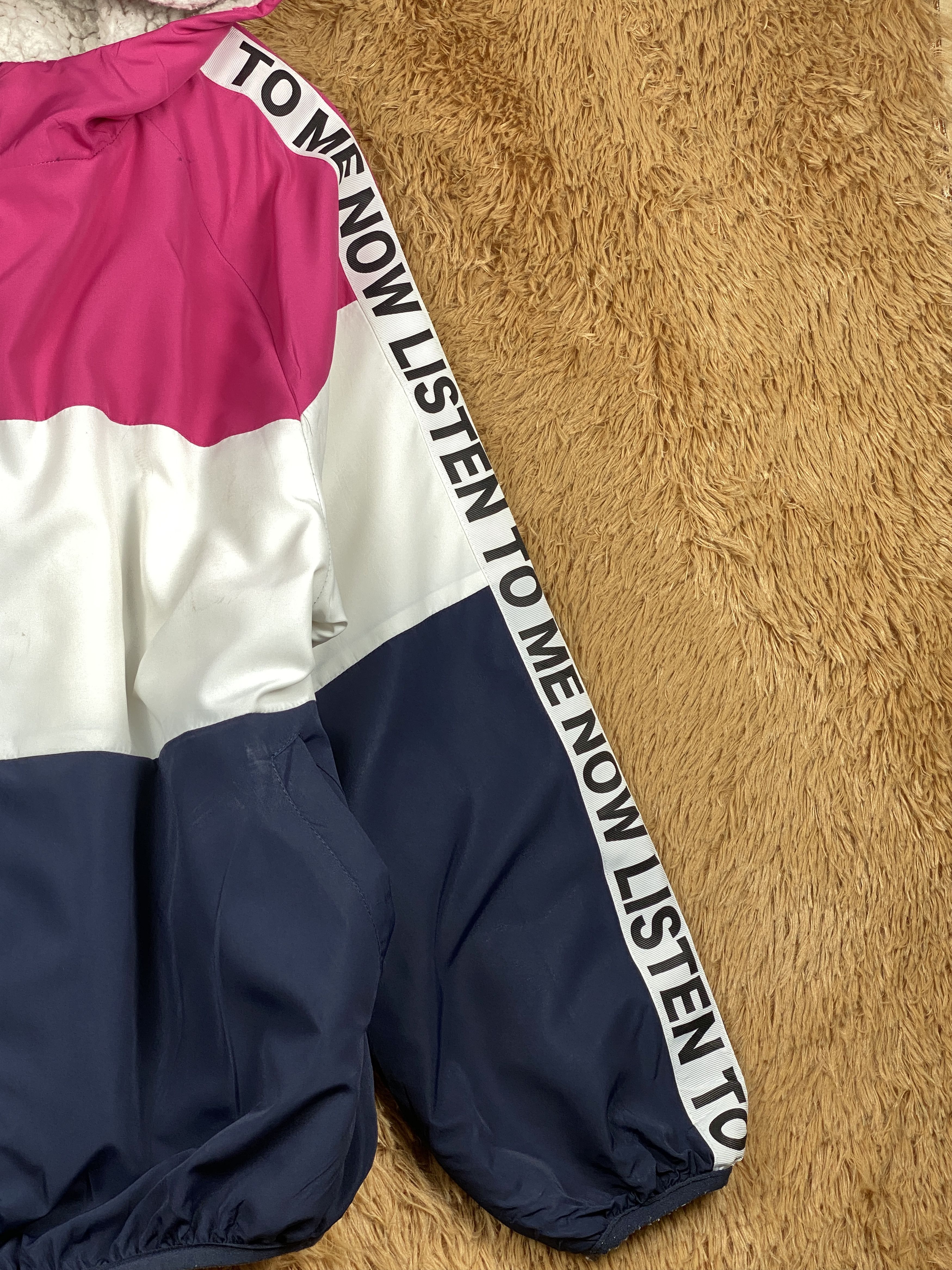 Japanese Brand Vintage Required Reversible Tape on Sleeve Jacket J1645 Size L / US 10 / IT 46 - 3 Thumbnail