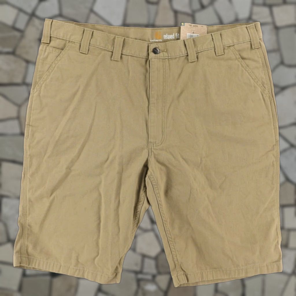Carhartt Carhartt Stretch Rigby Relaxed Canvas Chino Shorts Khaki 44 Mens RegularFit Cotton Big & Tall Casual Shorts Size US 44 / EU 60 - 1 Thumbnail