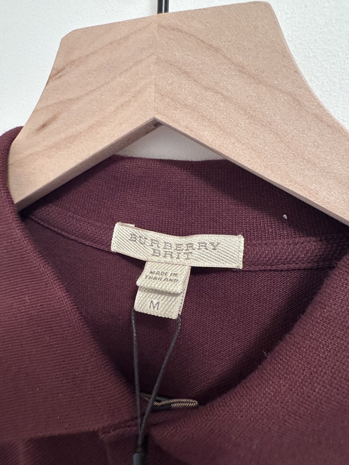 Burberry Burberry Brit Short-Sleeve Polo Maroon Size Medium Size US M / EU 48-50 / 2 - 5 Thumbnail