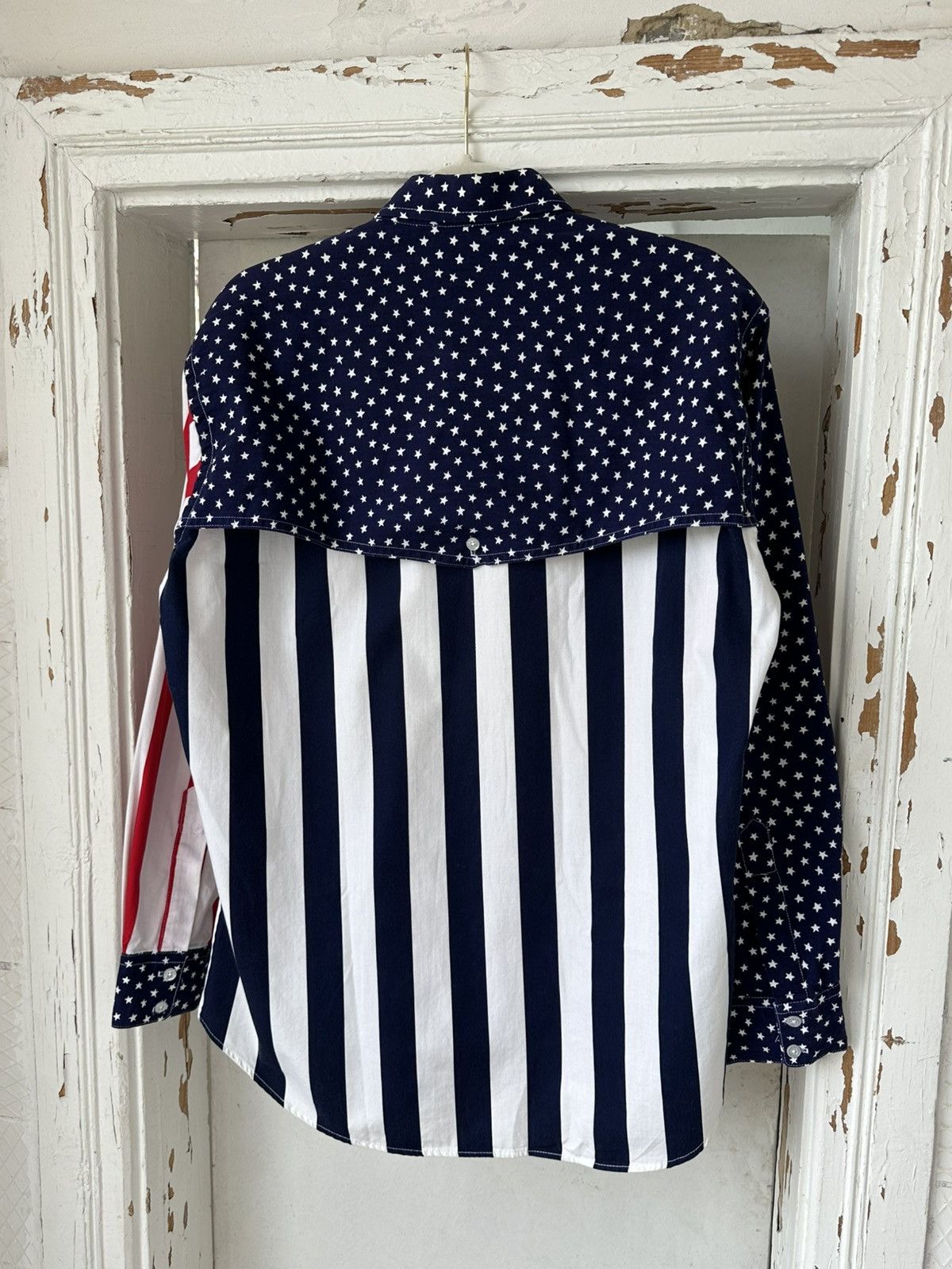 Ruddock Shirts × Vintage Vintage Ruddock Bros US Flag Shirt Size US M / EU 48-50 / 2 - 7 Thumbnail