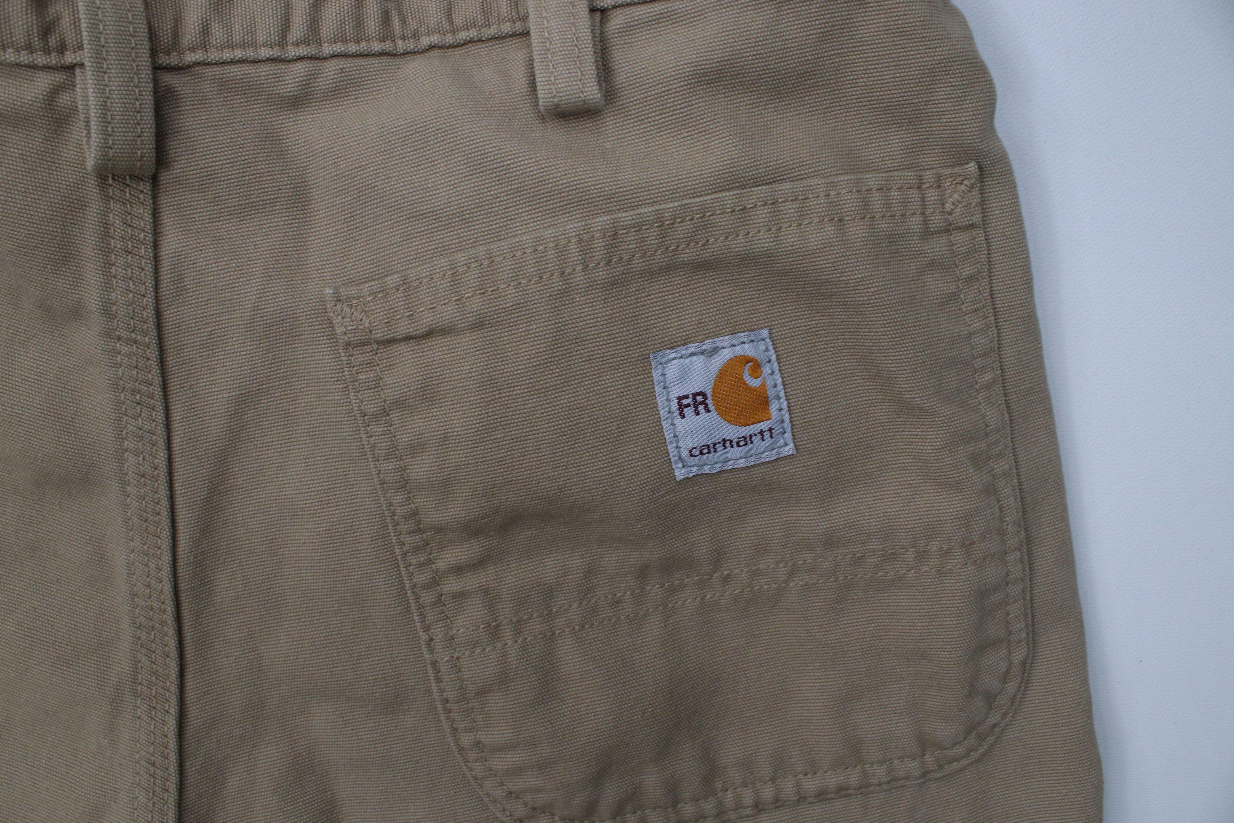 Carhartt Carhartt FR Wide Leg Fire Flame Resistant Cargo Pants Khaki Size US 33 - 15 Thumbnail