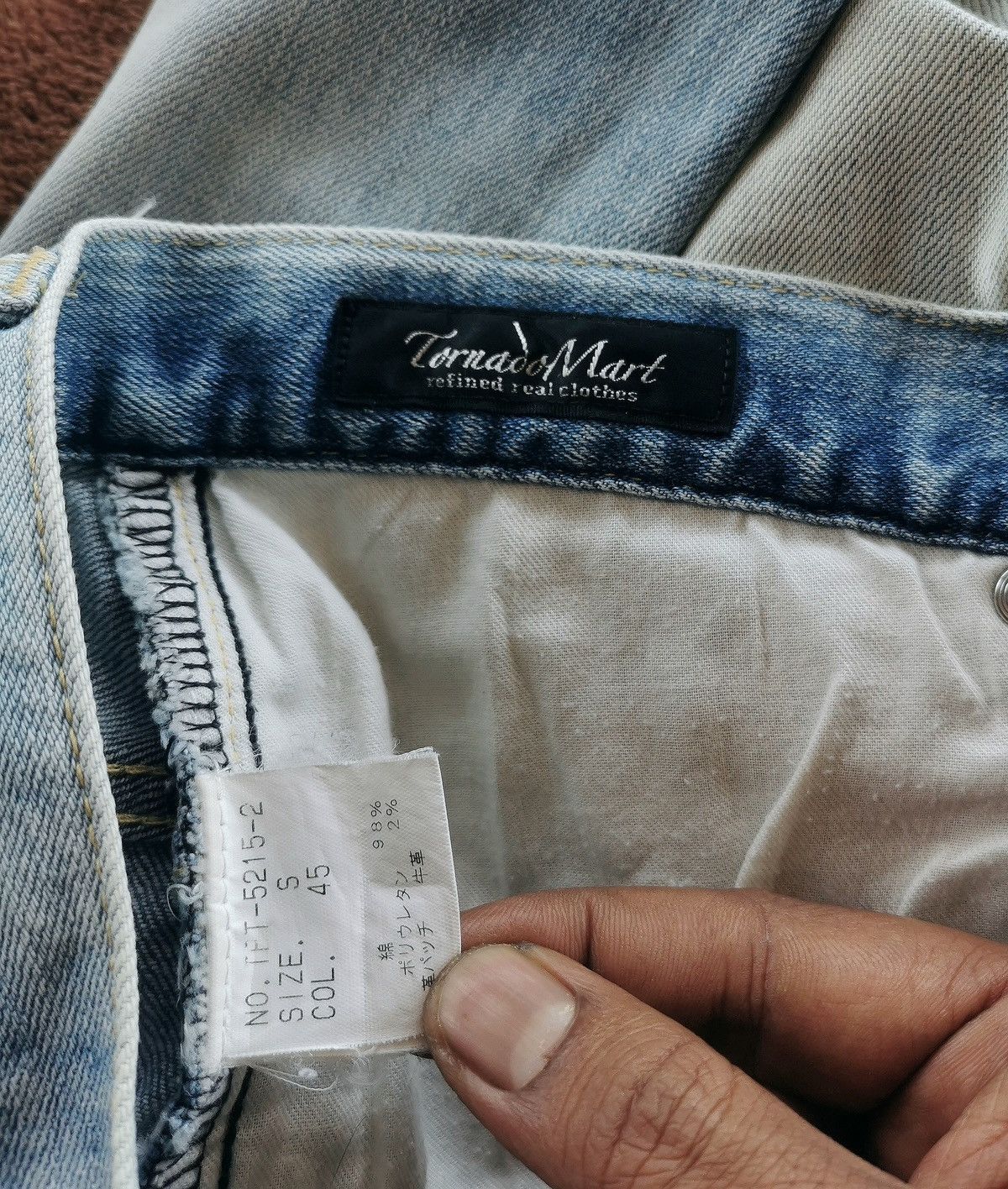 Tornado Mart Tornado Mart Distressed 3/4 Denim Jeans Size US 30 / EU 46 - 10 Thumbnail