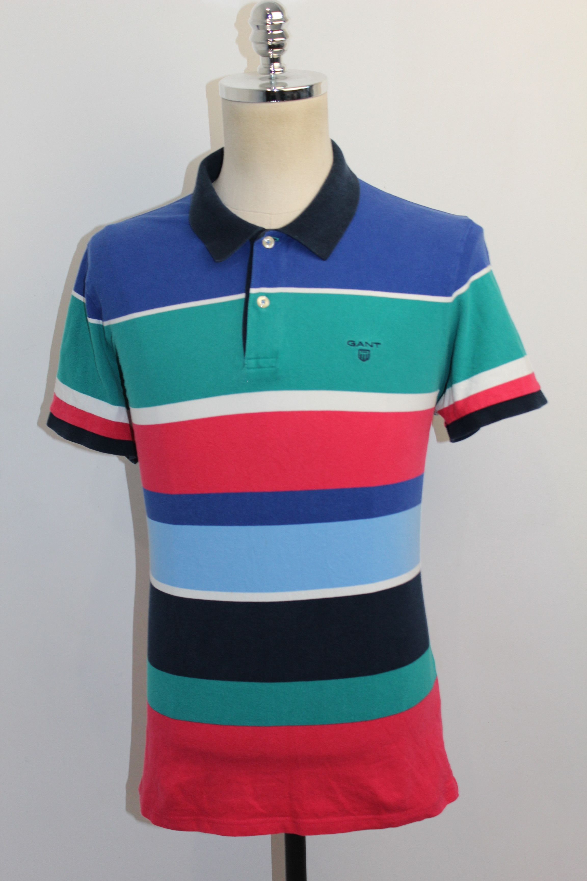 Gant Men's Gant Short Sleeve Striped polo shirt top Size US L / EU 52-54 / 3 - 3 Thumbnail