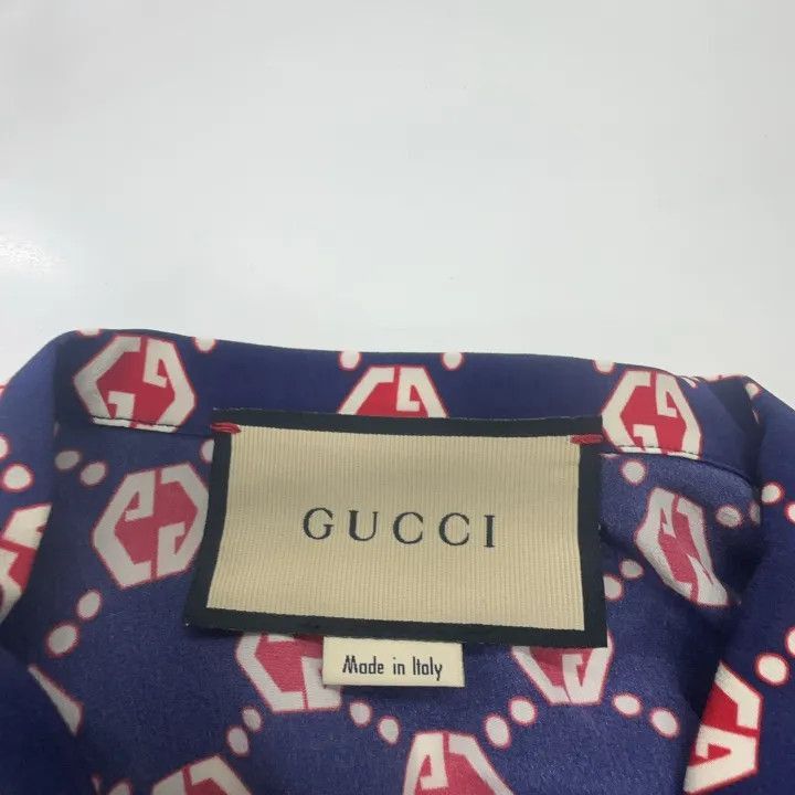 Gucci Gucci Gucci Logo Printed Silk Bowling Shirt -2506 Size US M / EU 48-50 / 2 - 6 Thumbnail