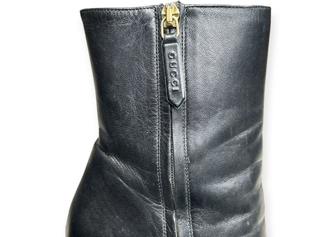 Gucci GUCCI Carly Sylvie Web Stripe Black Ankle Boots EU 38 US 8 Size US 8 / IT 38 - 10 Thumbnail