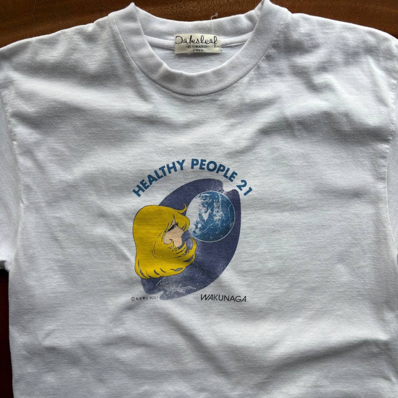 Anime Vintage 2001 Y2K Anime Wakunaga Healthy People 21 Manga Tee Size US M / EU 48-50 / 2 - 3 Thumbnail