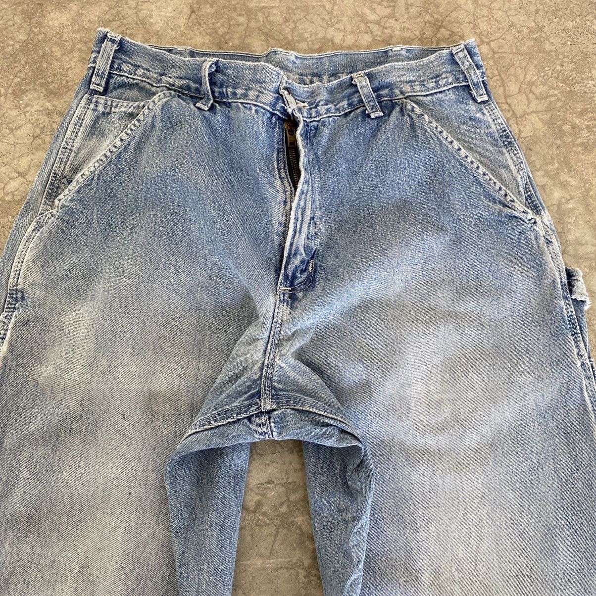 Carhartt Size 31x29 VTG Carhartt Faded Blue Carpenter Denim Jeans Size US 31 - 12 Thumbnail