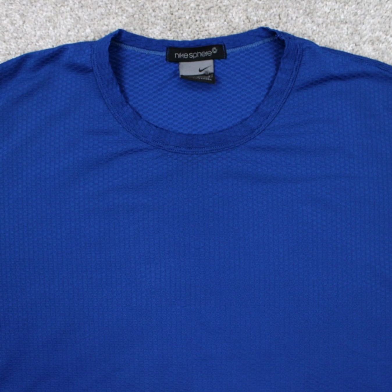 Nike Nike Sphere Shirt Men L Blue/Gray Textured Waffle Knit L/S Polyester Size US L / EU 52-54 / 3 - 5 Thumbnail
