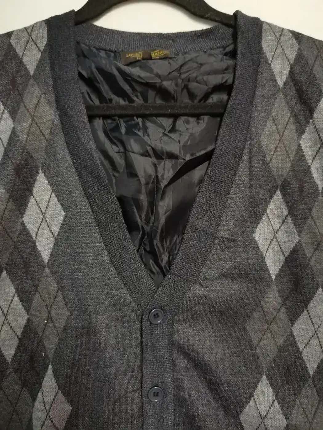 Vintage Vintage Louis Exchanges Diamond Design Cardigan Size US L / EU 52-54 / 3 - 2 Thumbnail