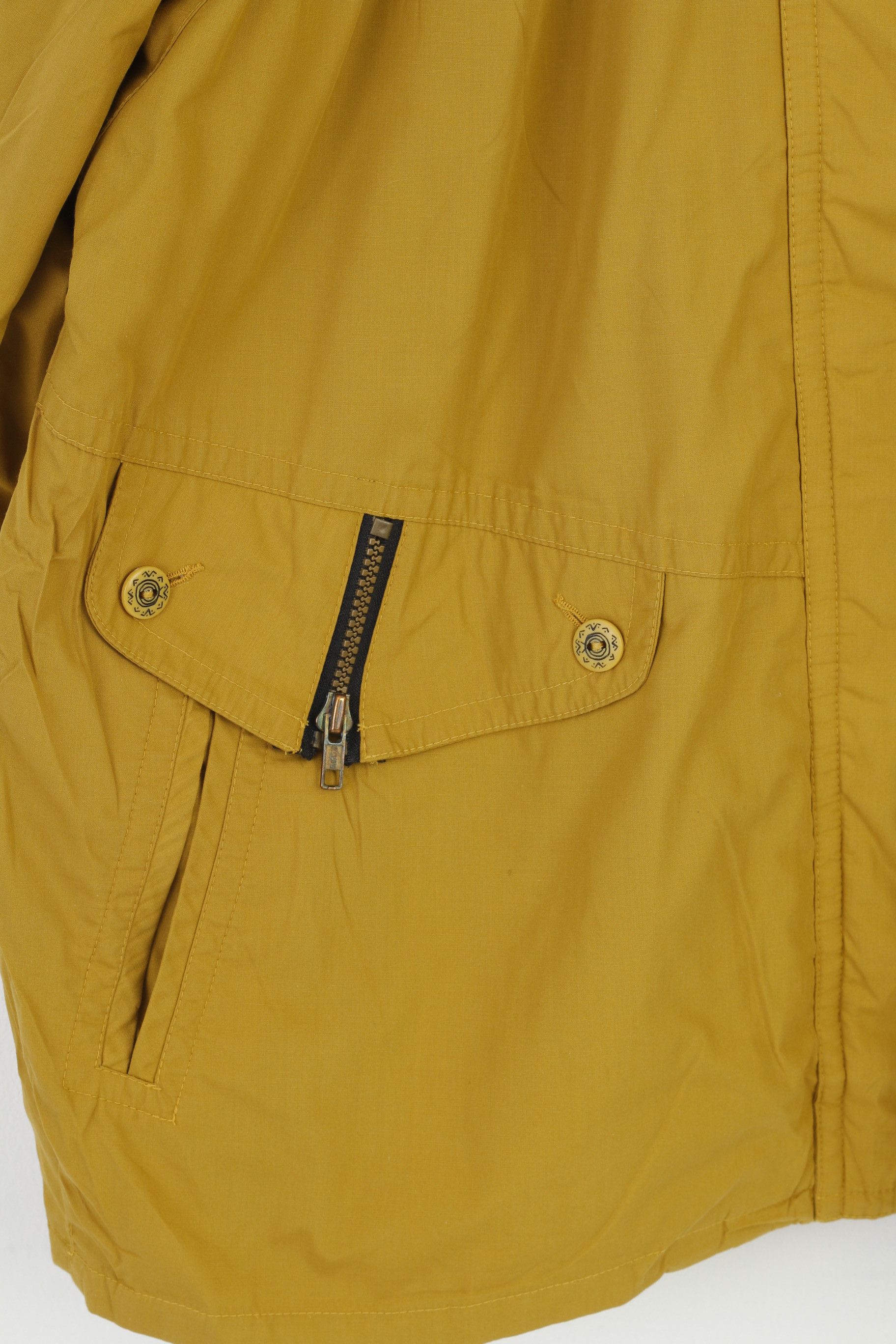 Vintage Rose Women 48 XXL Jacket Yellow Cotton Blend Zip Up 11151 Size XXL / US 16-18 / IT 52-54 - 4 Thumbnail