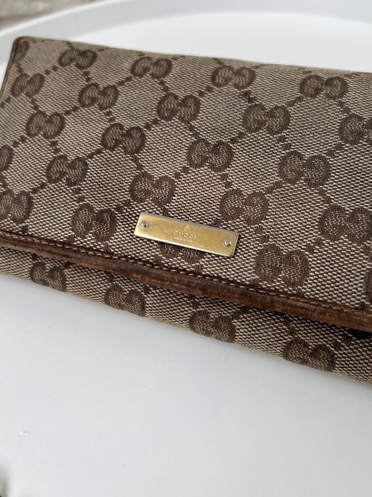Gucci Gucci GG Monogram Vintage Canvas Clutch Chain Wallet Bag Size ONE SIZE - 8 Thumbnail