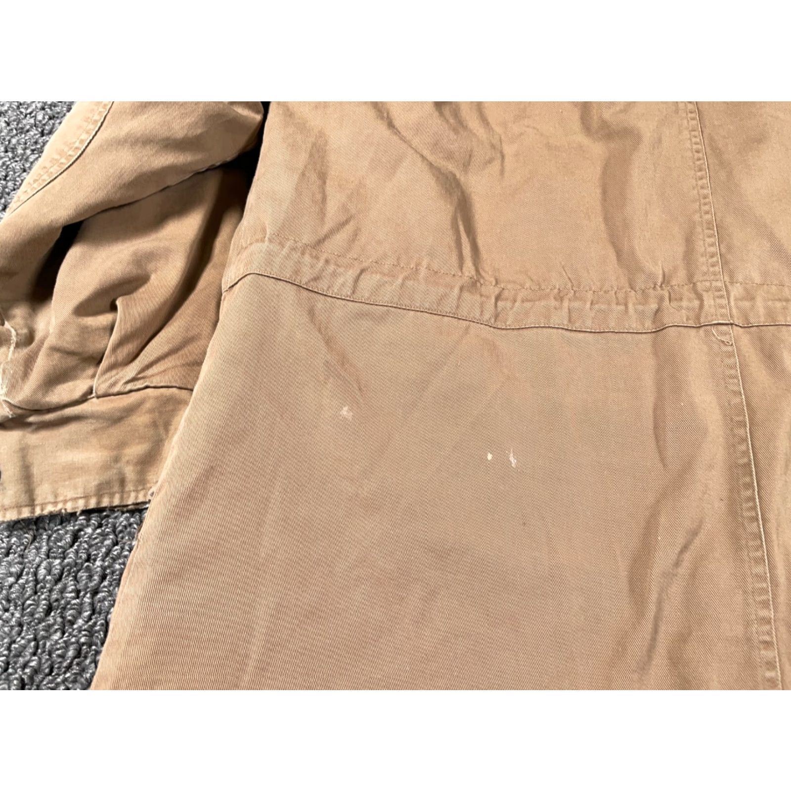 Blair VINTAGE John Blair Parka Jacket Men's M Beige Quilted Lined Insulated Zip Cotton Corduroy Collar 90s Retro Hipster Casual Size US M / EU 48-50 / 2 - 7 Thumbnail