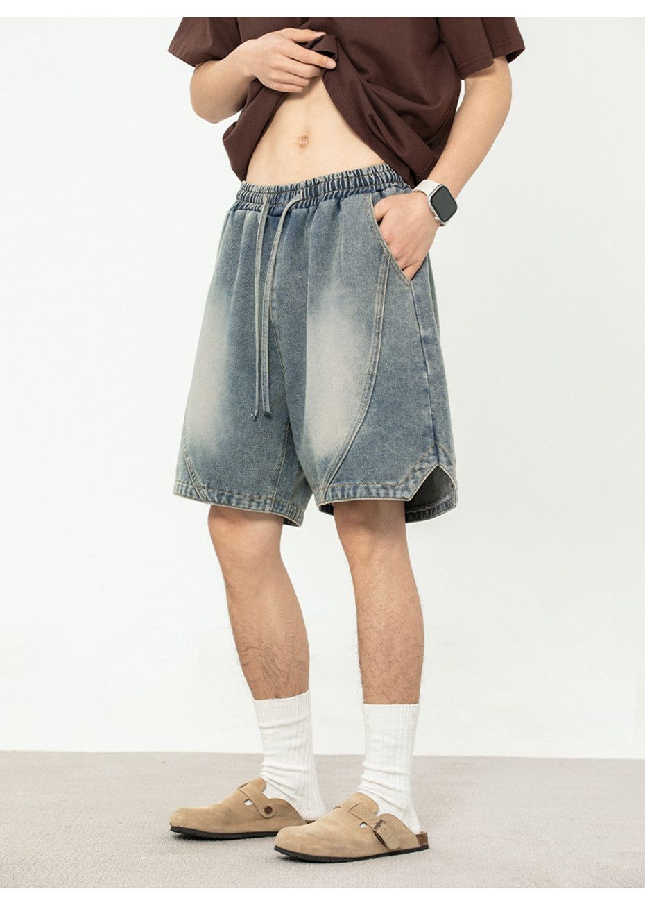 Japanese Brand × Vintage Loose Denim Short Blue Jeans Size US 33 - 2 Thumbnail