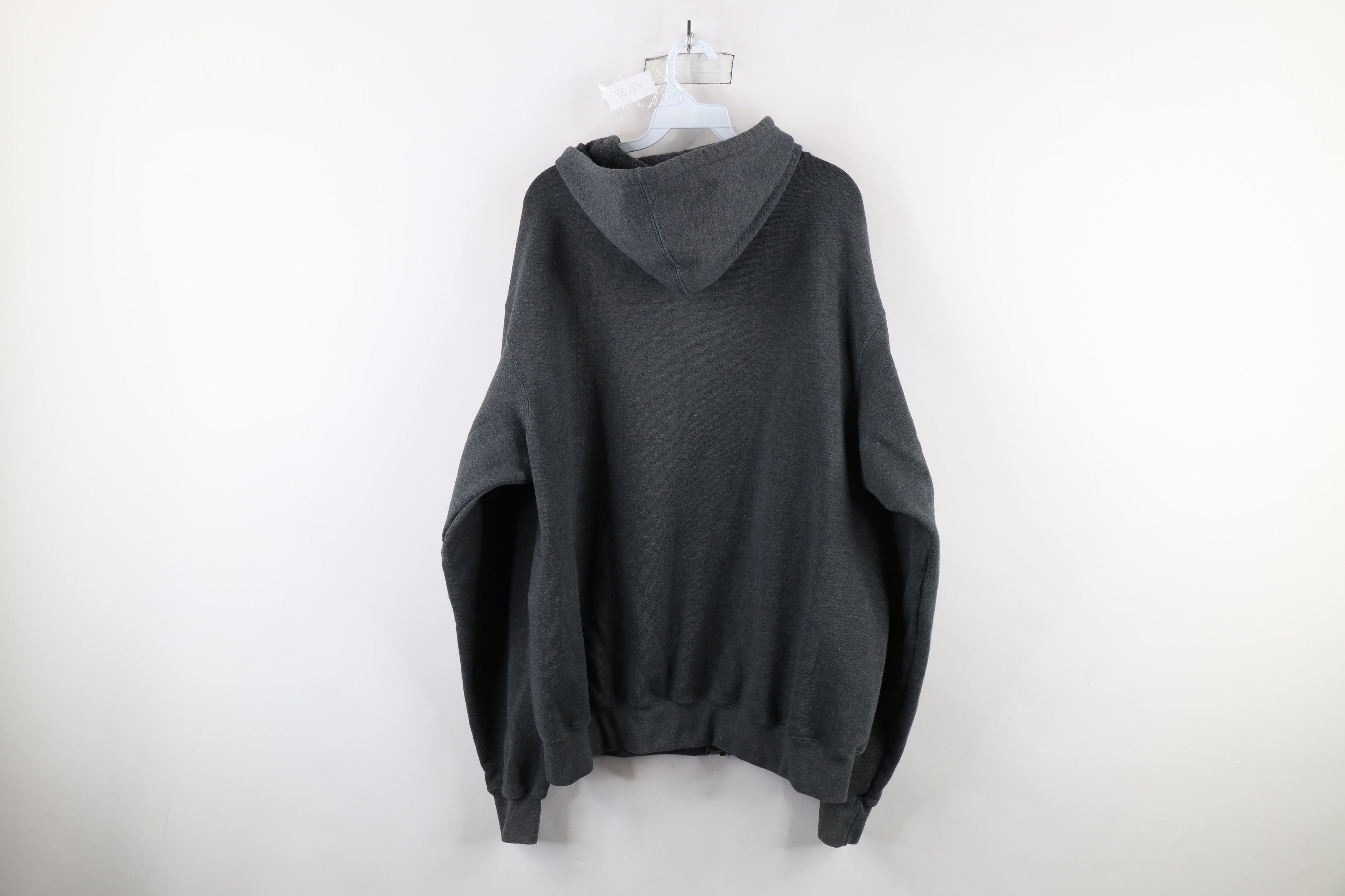 Vintage Vintage 90s Streetwear Blank Full Zip Hoodie Sweatshirt Gray Size US L / EU 52-54 / 3 - 8 Thumbnail