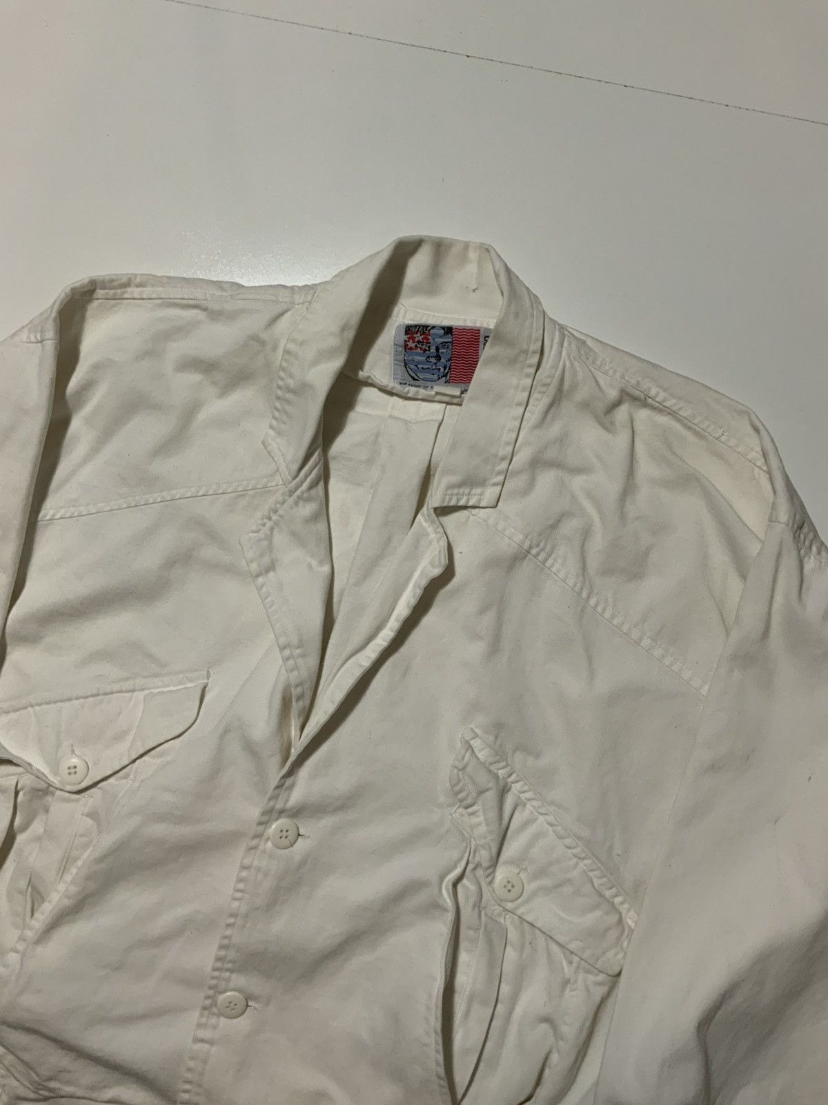 Point Zero × Vintage Vintage 80s Point Zero Batwing Cropped Retro Canvas Jacket Size US XL / EU 56 / 4 - 3 Thumbnail