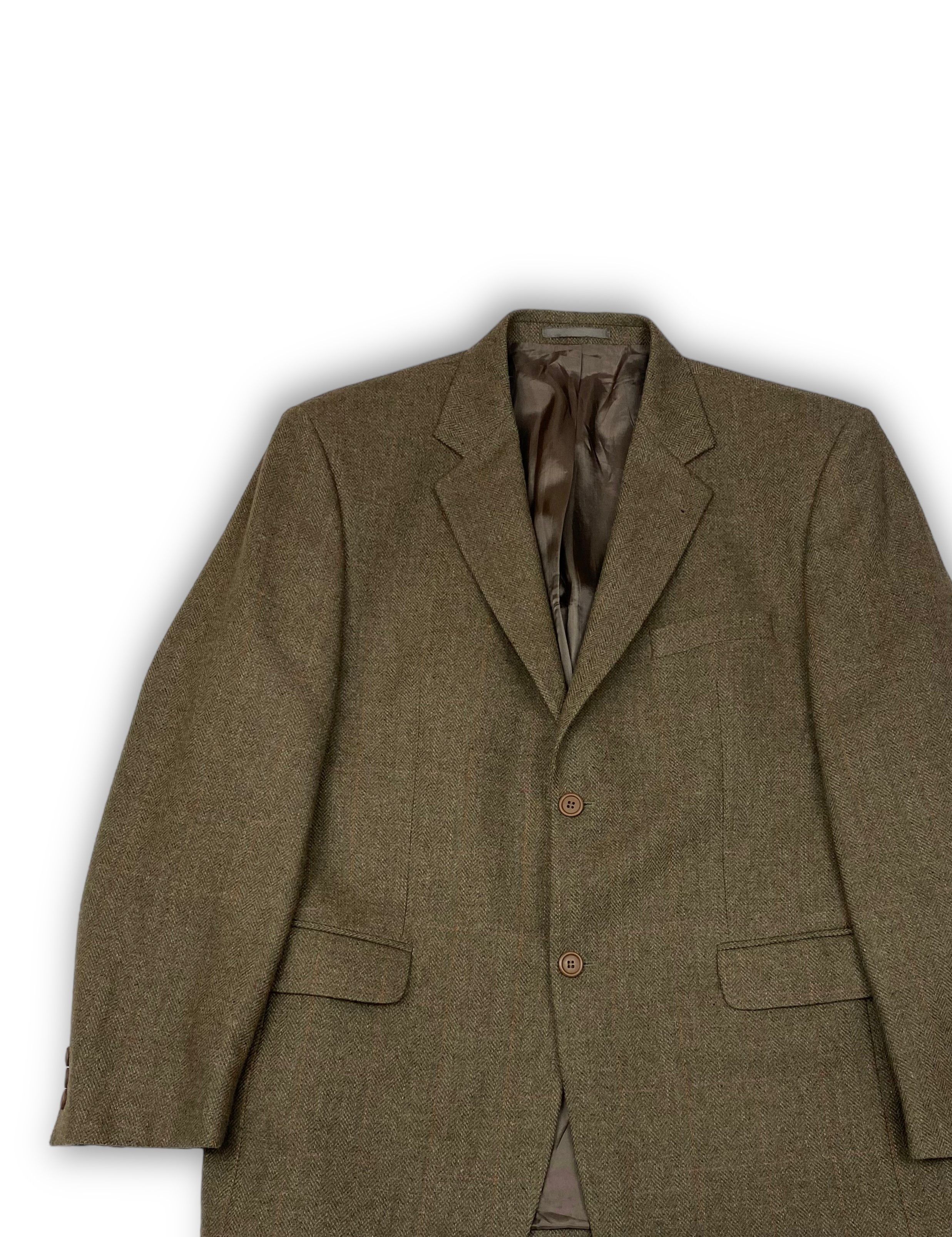 Vintage Vintage SKOPES Light Brown Tweed Blazer M571 Size 42S - 3 Thumbnail